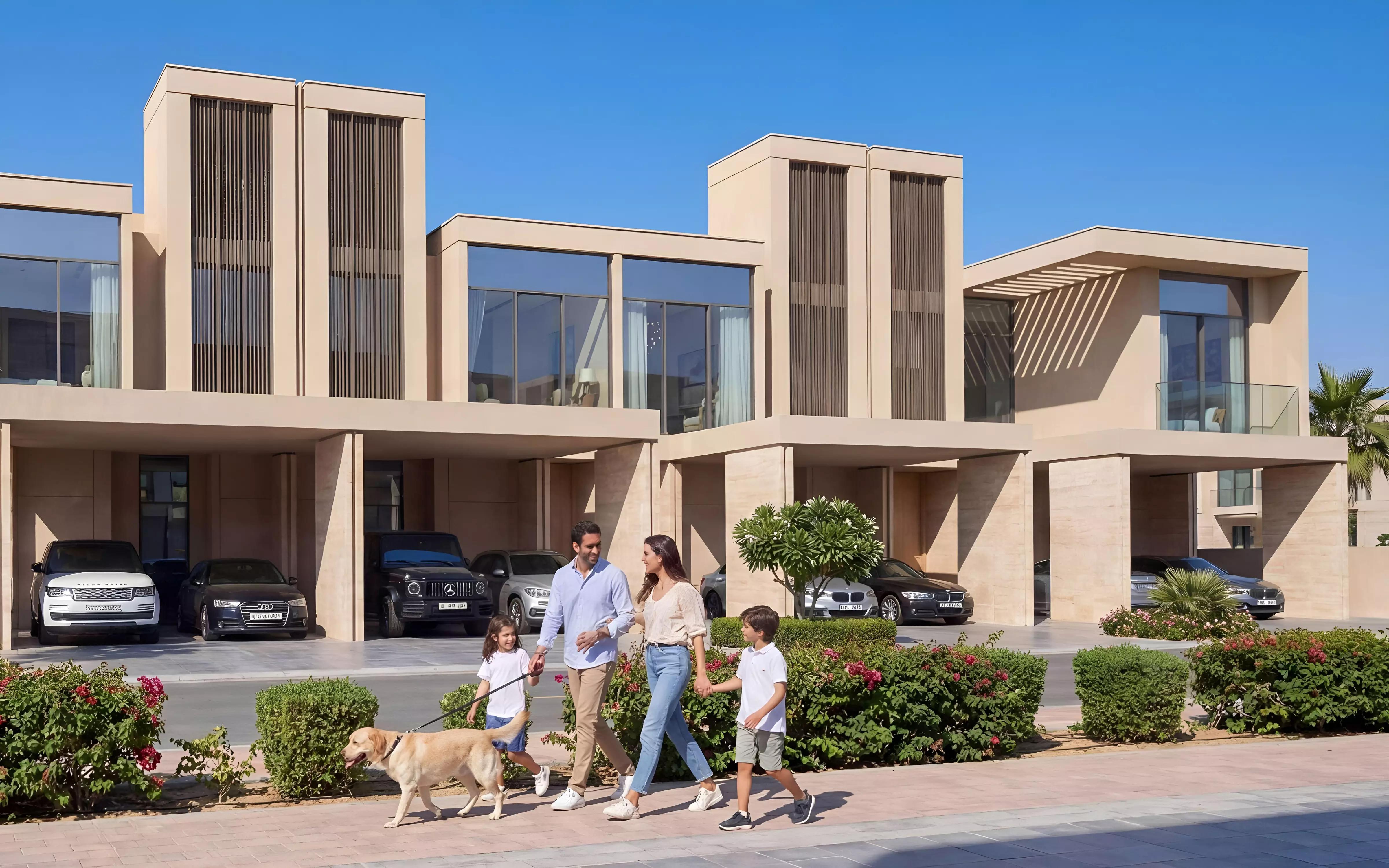 The Greens villas surrounded by water features and gardens, Sobha Sanctuary