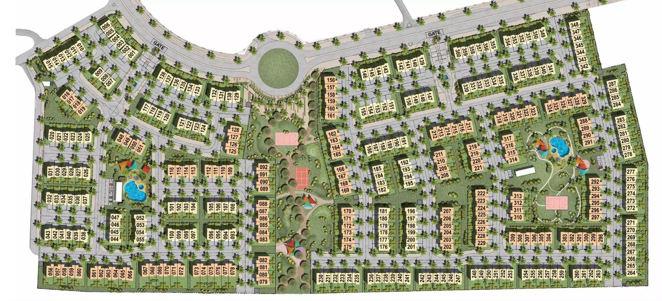 Master plan layout of Murooj Al Furjan West community, Al Furjan, Dubai