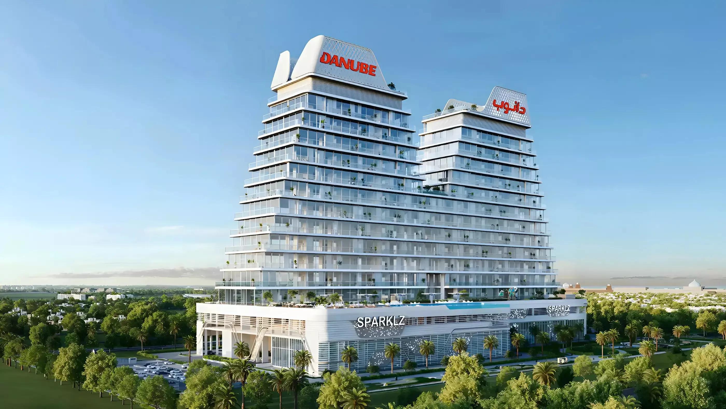 Sparklz by Danube exterior facade in Al Furjan, Dubai