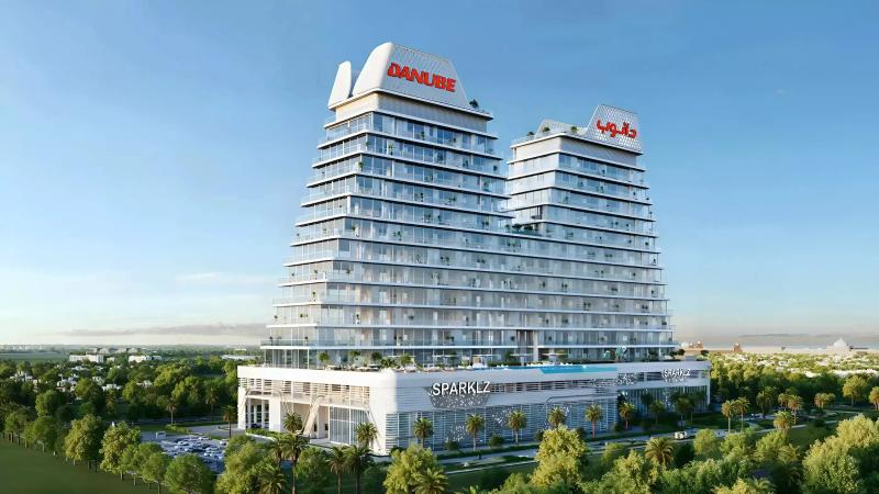 Sparklz by Danube exterior facade in Al Furjan, Dubai