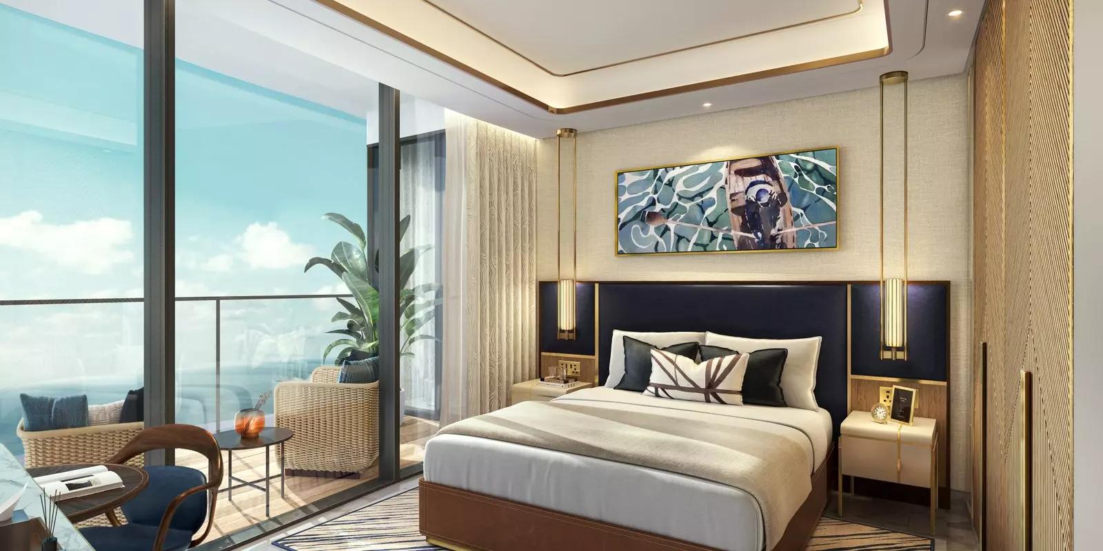 Damac Harbour Lights shared swimming pool deck