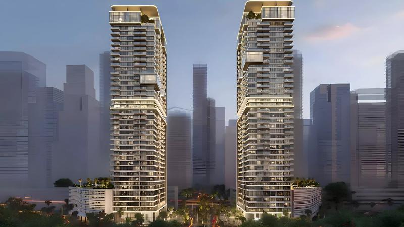UH West tower exterior view, Ellington Upper House, Jumeirah Lake Towers, Dubai