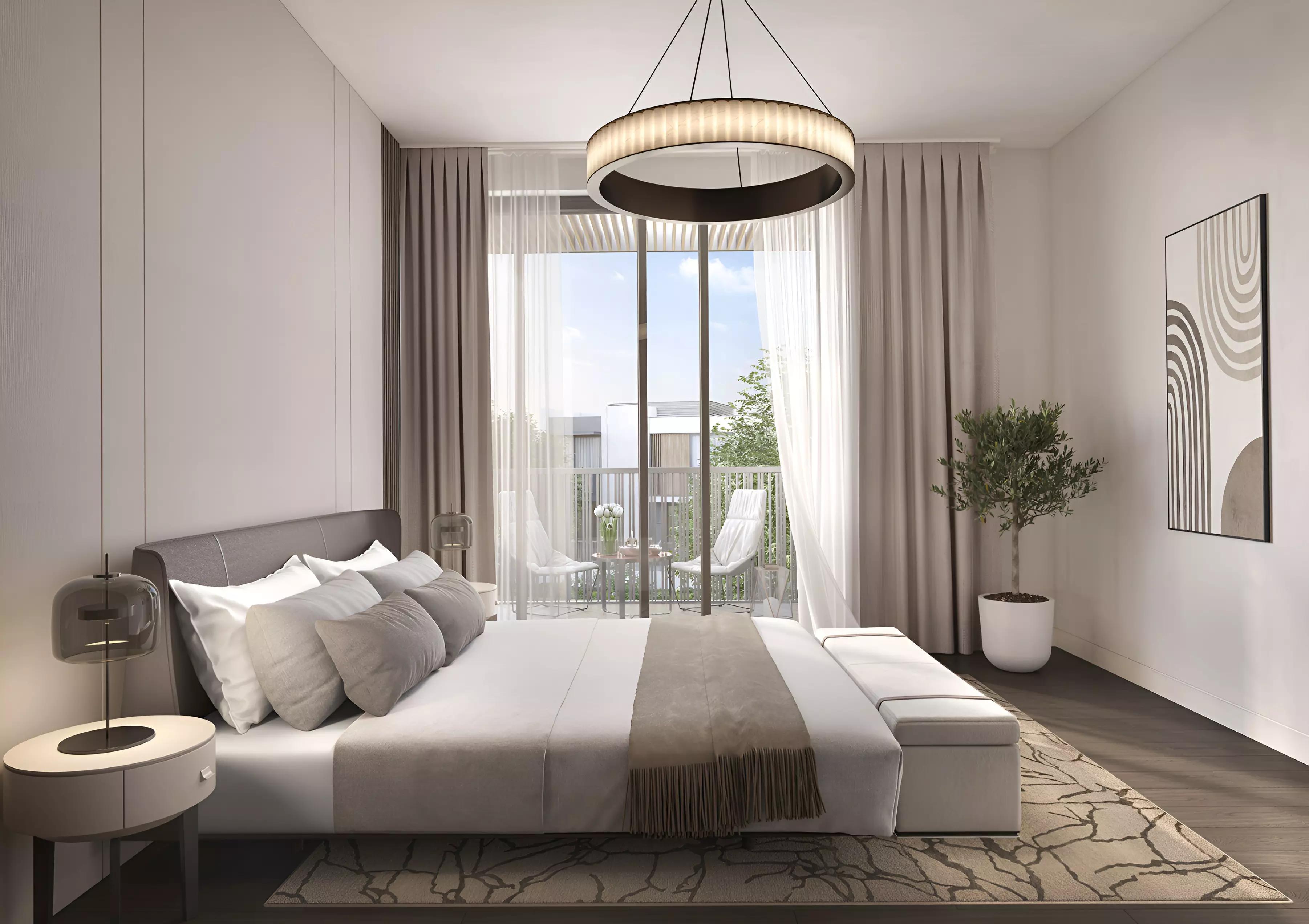 Villa community street view at Cassia, The Wilds by Aldar