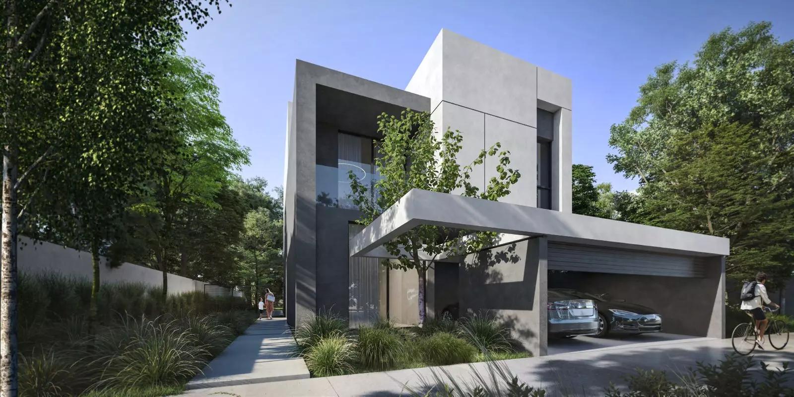 Master bedroom with built-in wardrobes at Jouri Hills, Jumeirah Golf Estates