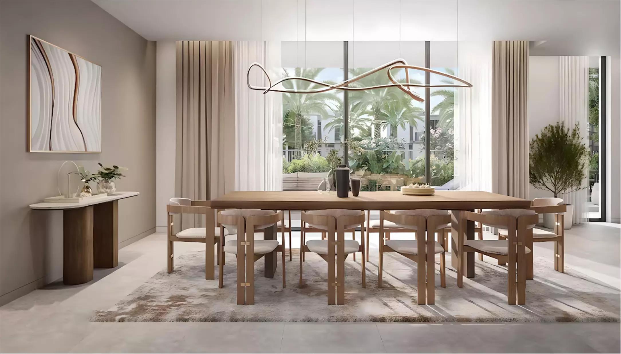Chion villa living space at Athlon by Aldar, Dubai, natural light interior