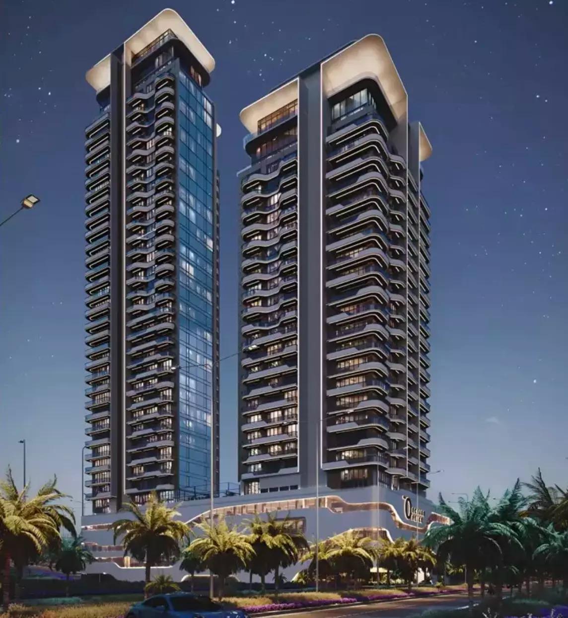 The Orchard Place courtyard and landscaped grounds, Jumeirah Village Circle, Dubai