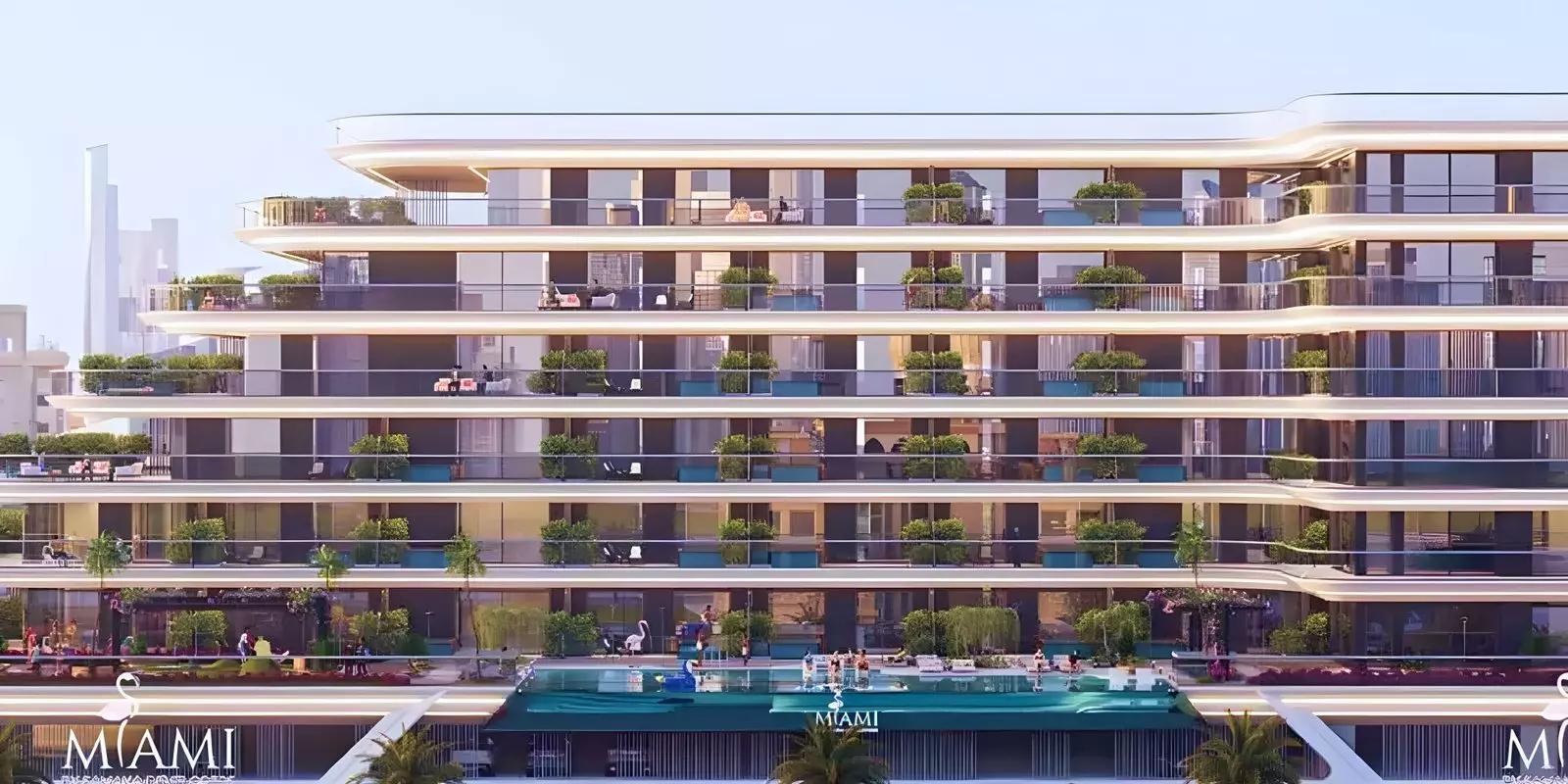 Samana Miami apartment interior living space, JVC, Dubai