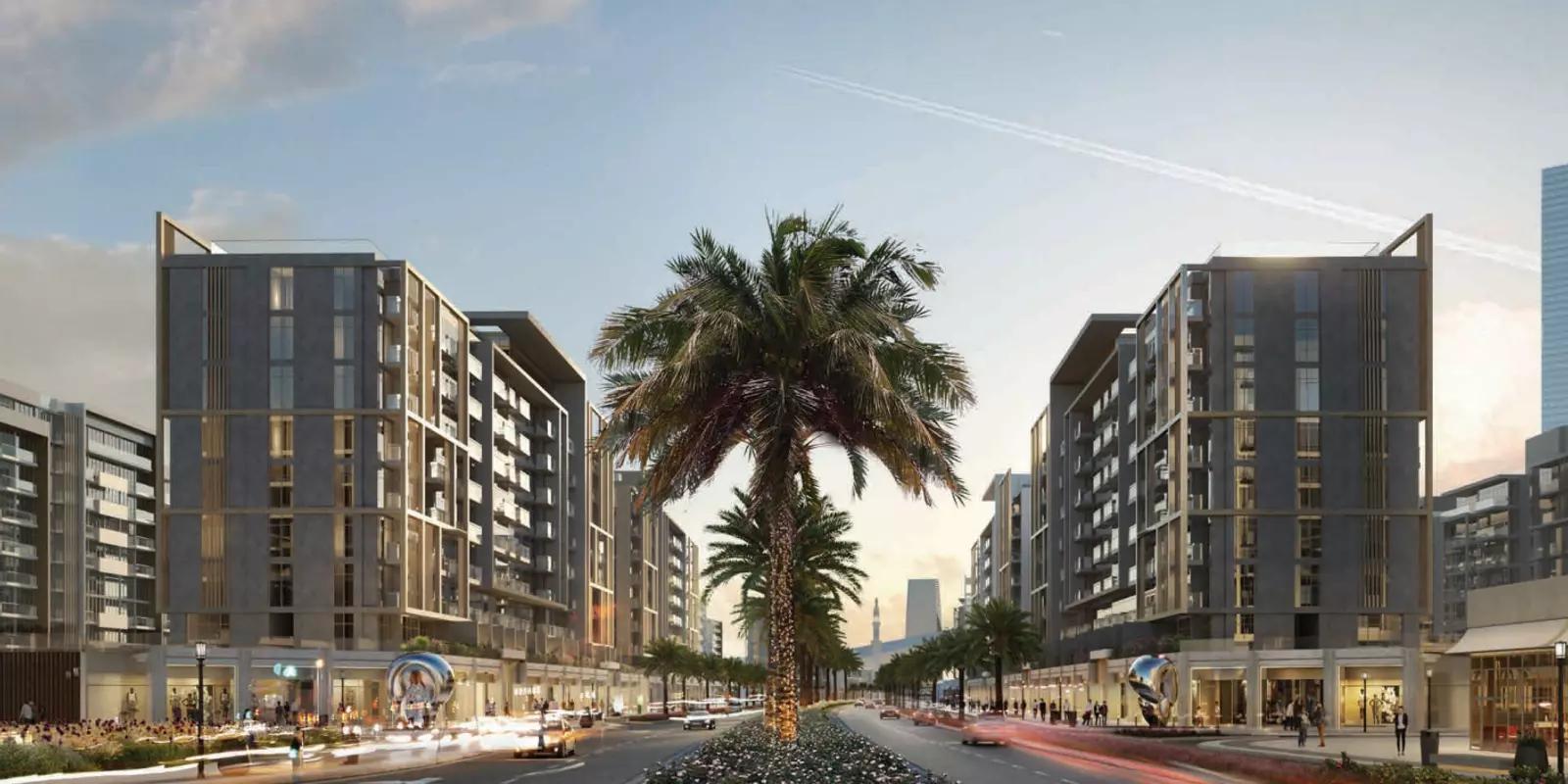 Azizi Riviera 15 canal-side community view, Meydan One, Dubai