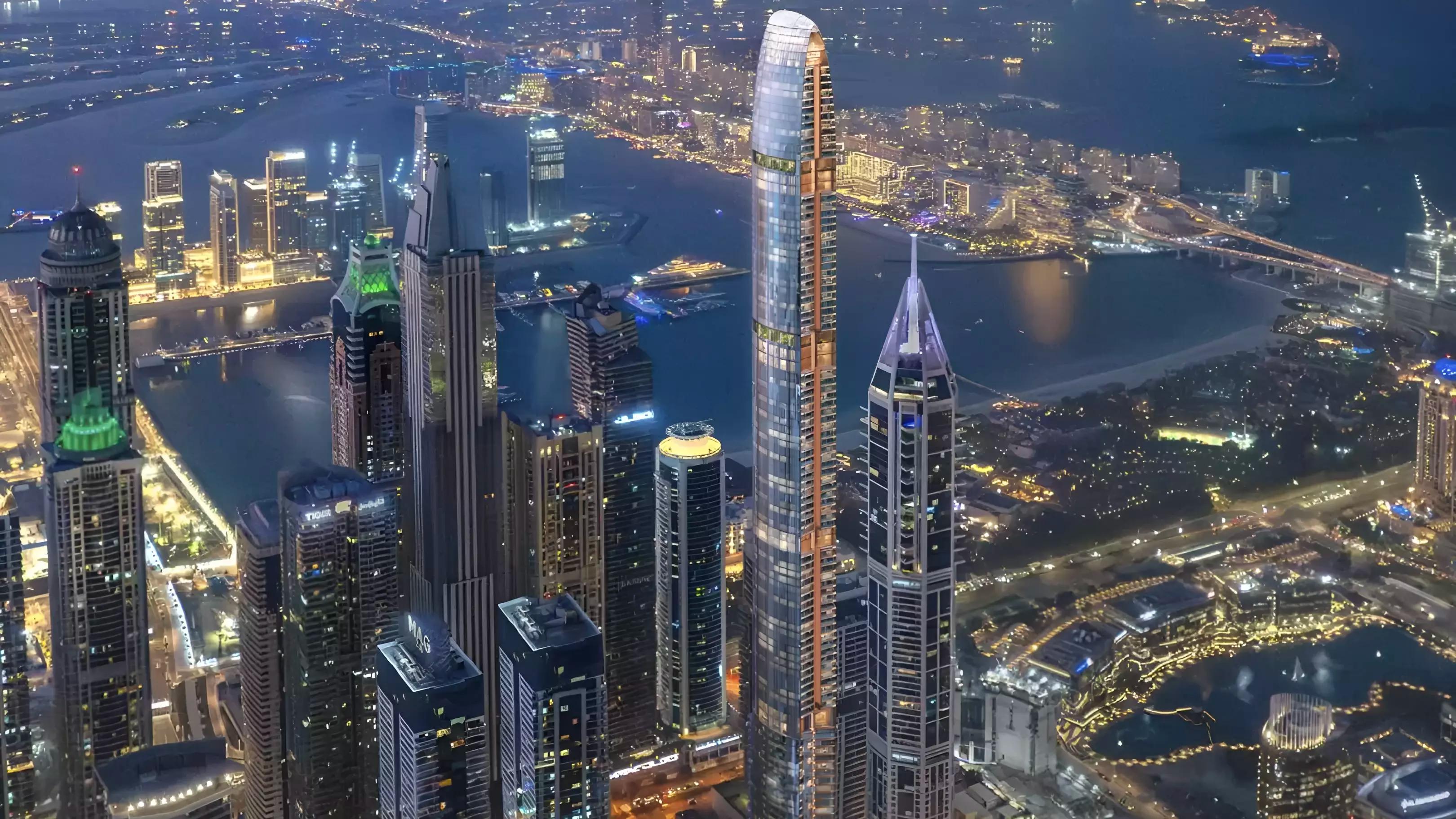 Six Senses Residences Dubai Marina waterfront facade, Dubai Marina