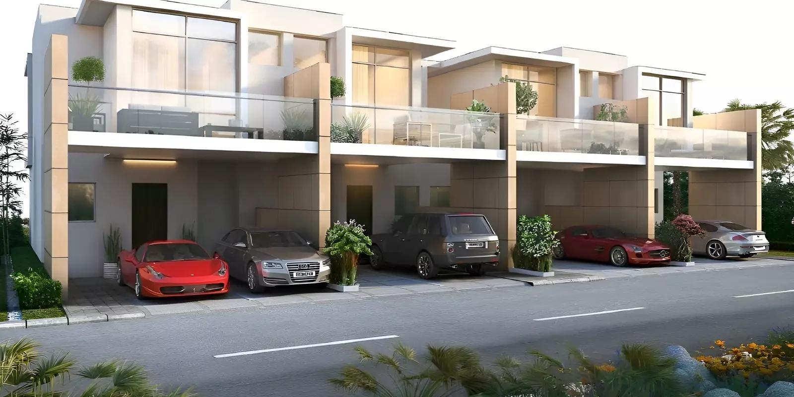 Uno villa living interior at DAMAC Hills, Dubai