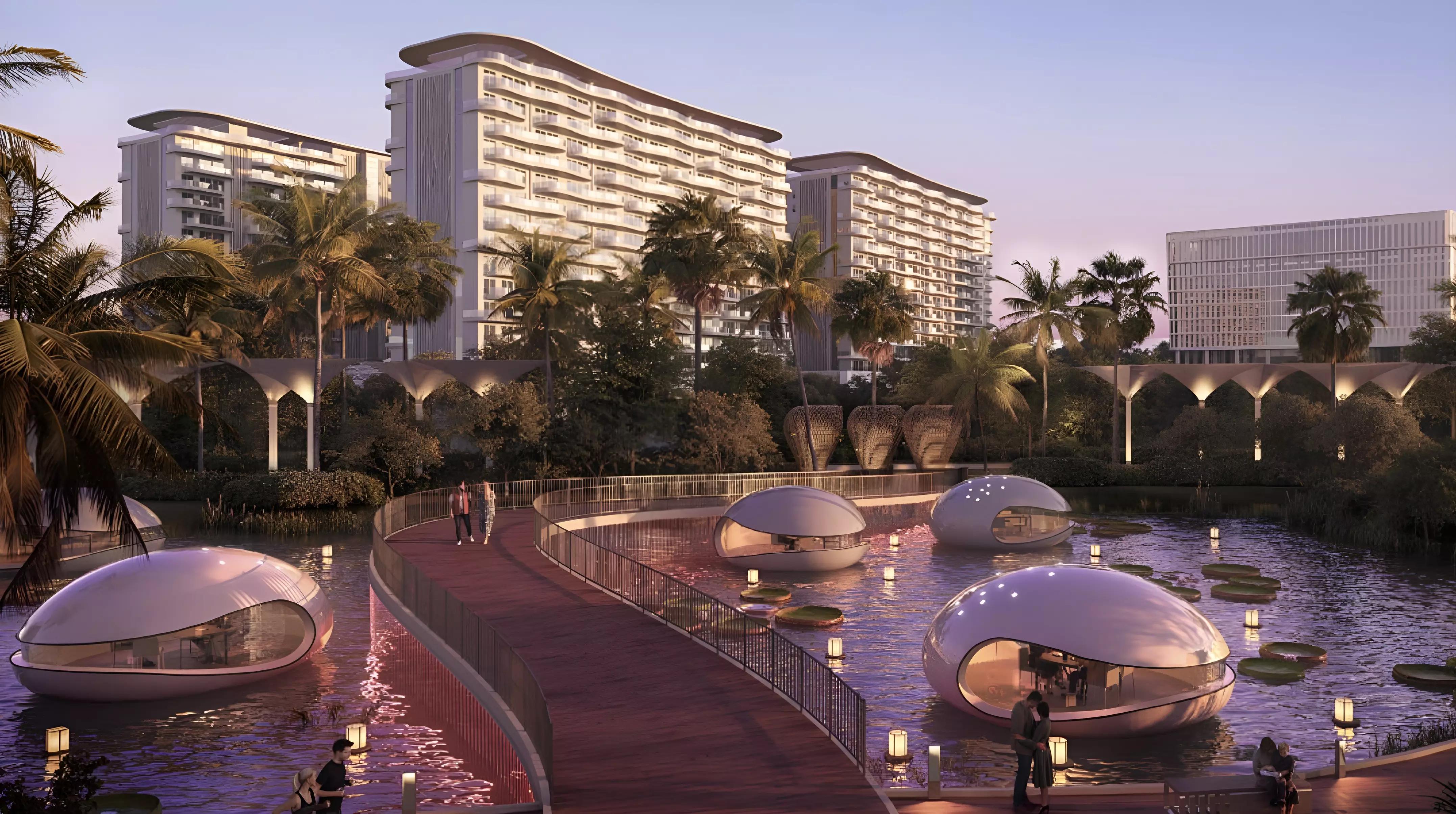The Acres Phase 3 indoor swimming pool area, Dubai Land, Dubai
