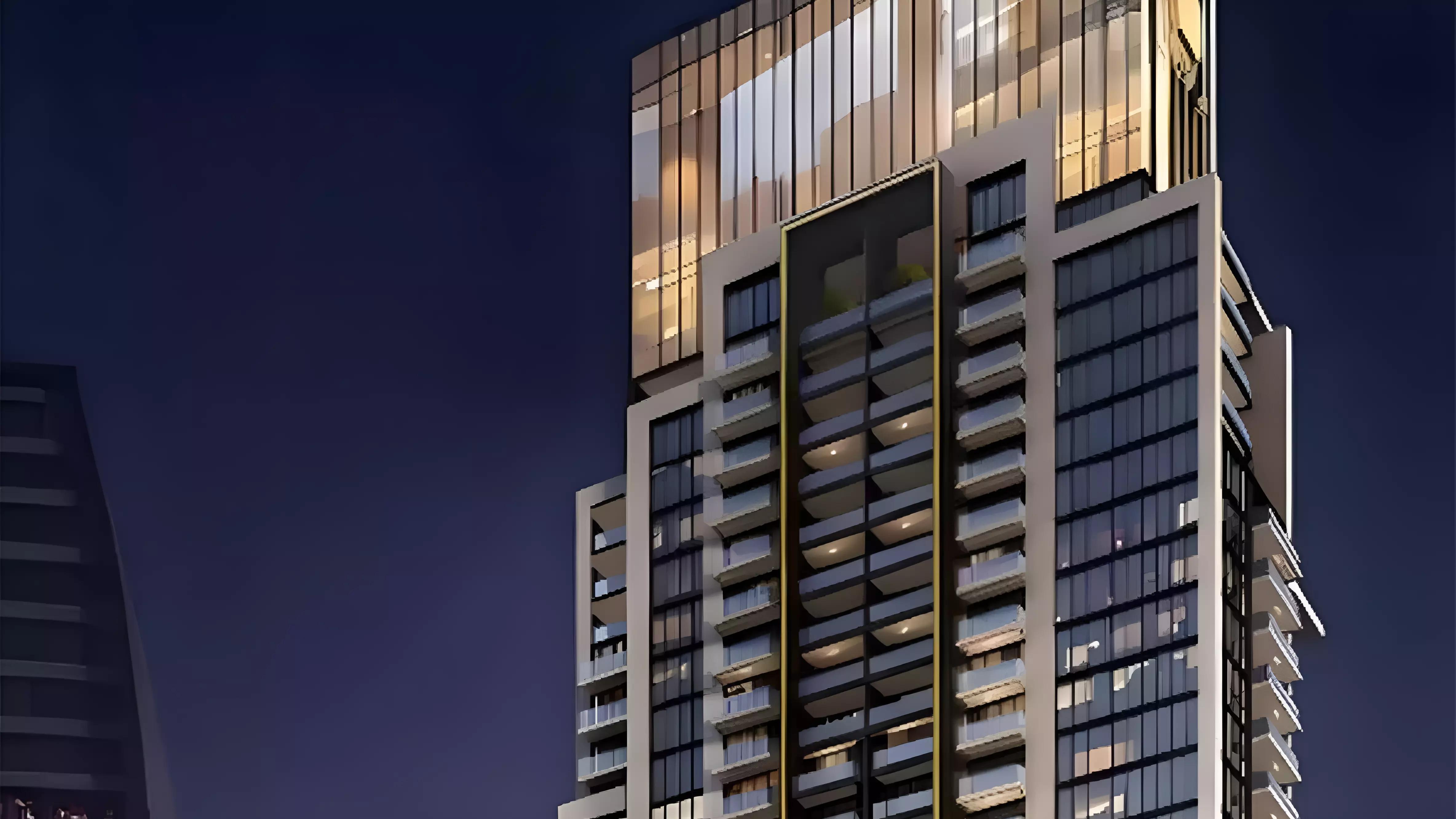 West 5 Tower exterior facade view, Business Bay, Dubai