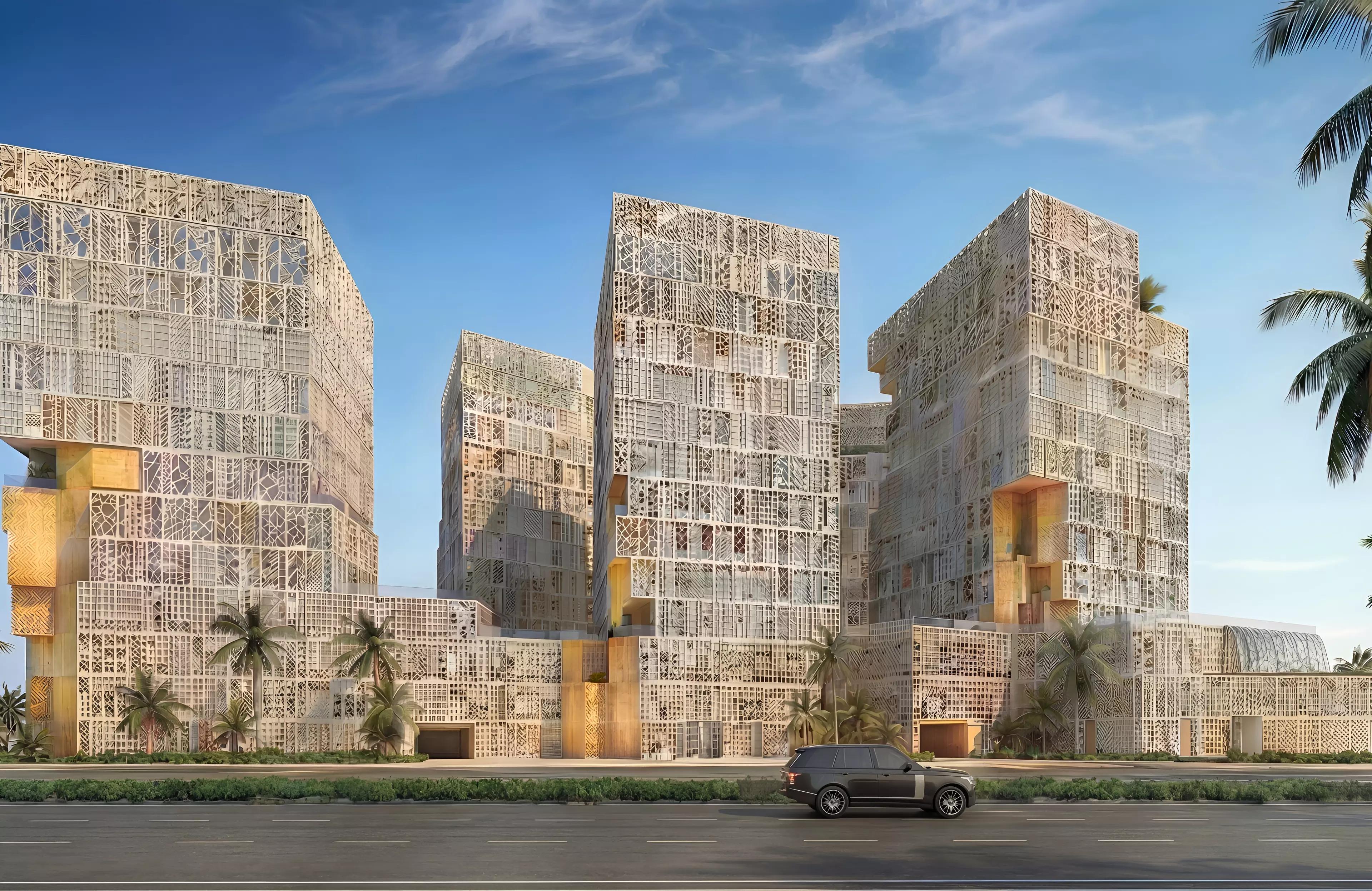 Richmond District exterior facade view, Discovery Gardens, Dubai
