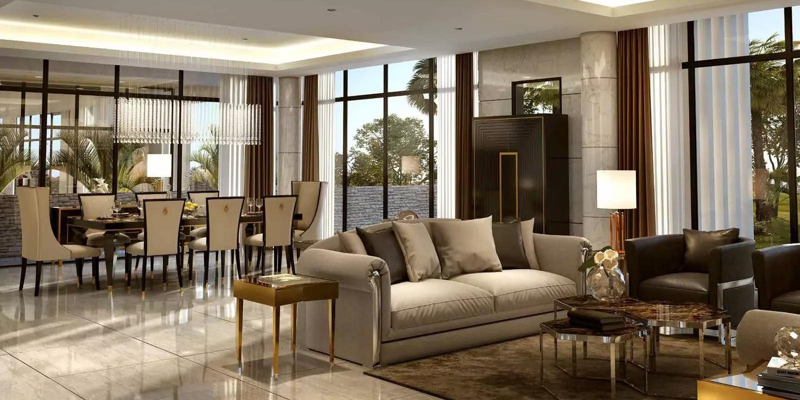 Landscaped garden area at Beverly Hills Drive, DAMAC Hills