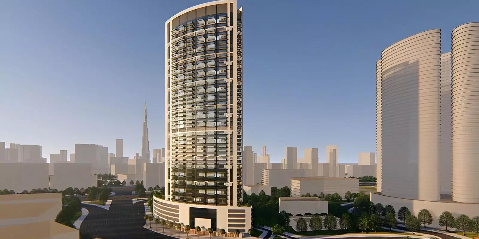 Nobles Tower exterior facade view, Business Bay, Dubai