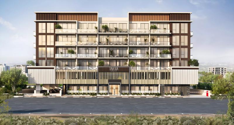 Tavora Residences exterior building facade, Al Warsan, Dubai