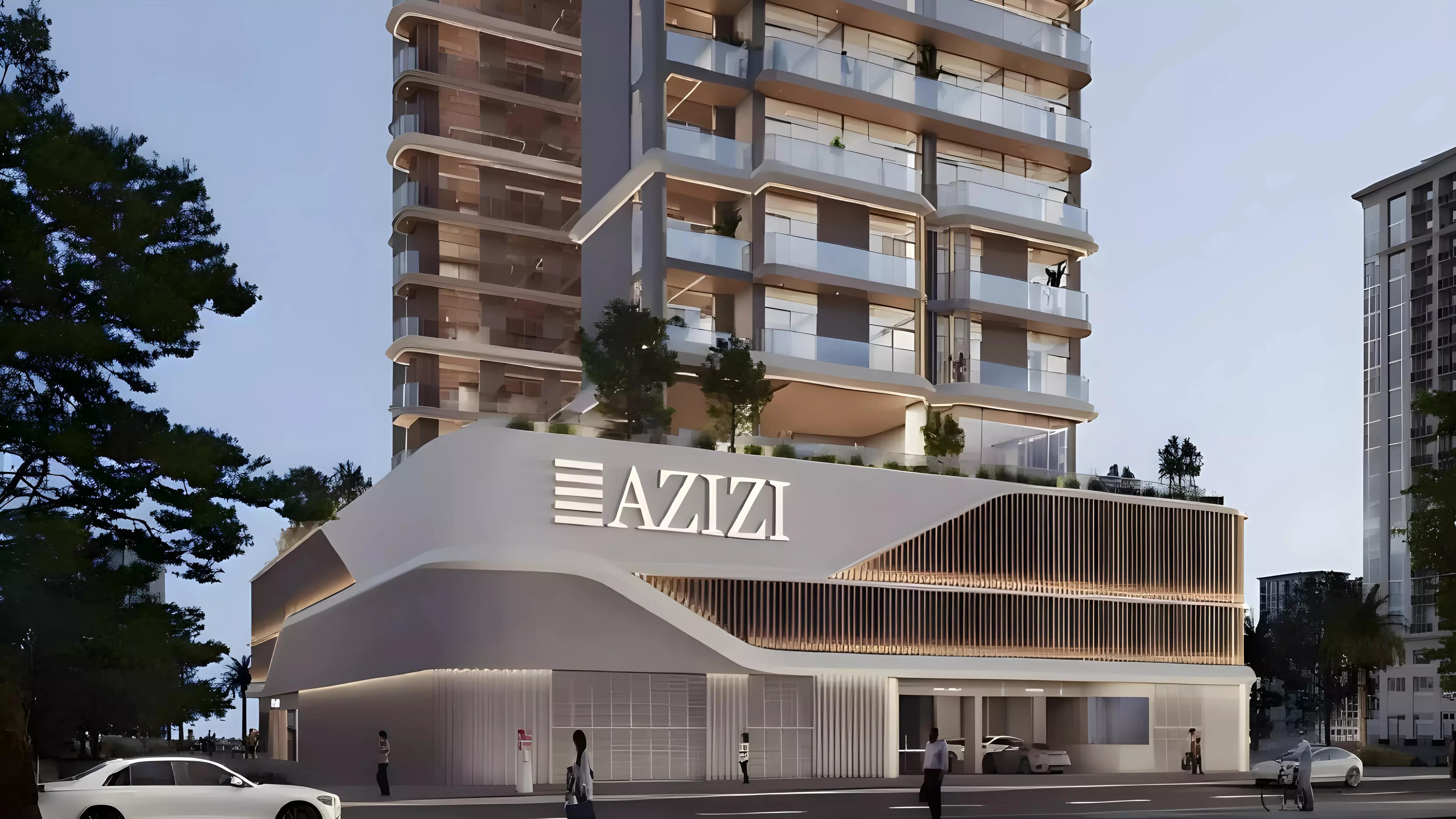 Exterior facade of Azizi Sikander apartment building in Al Furjan, Dubai