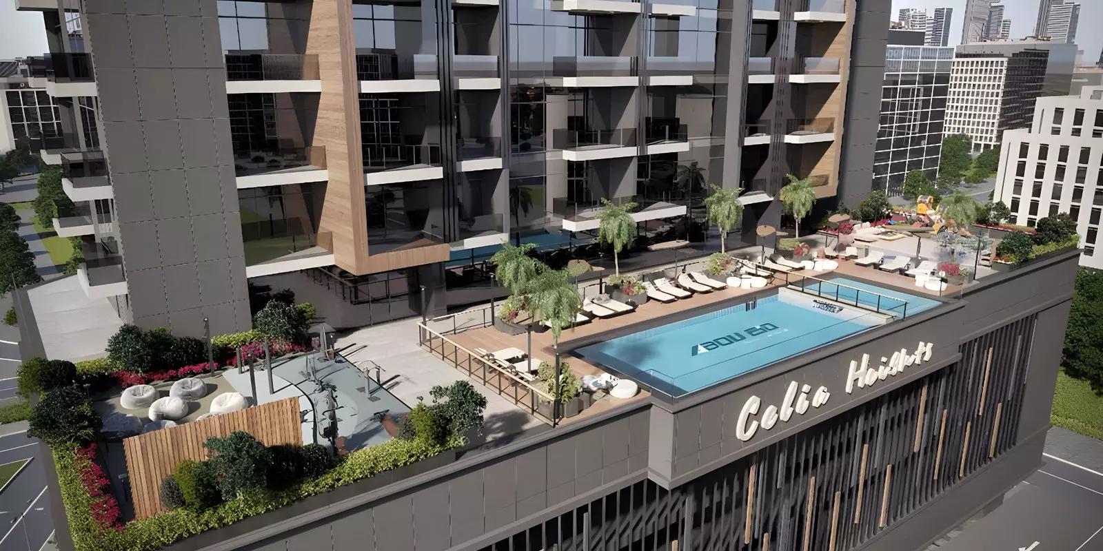 Celia Heights community amenity area, Majan, Dubai