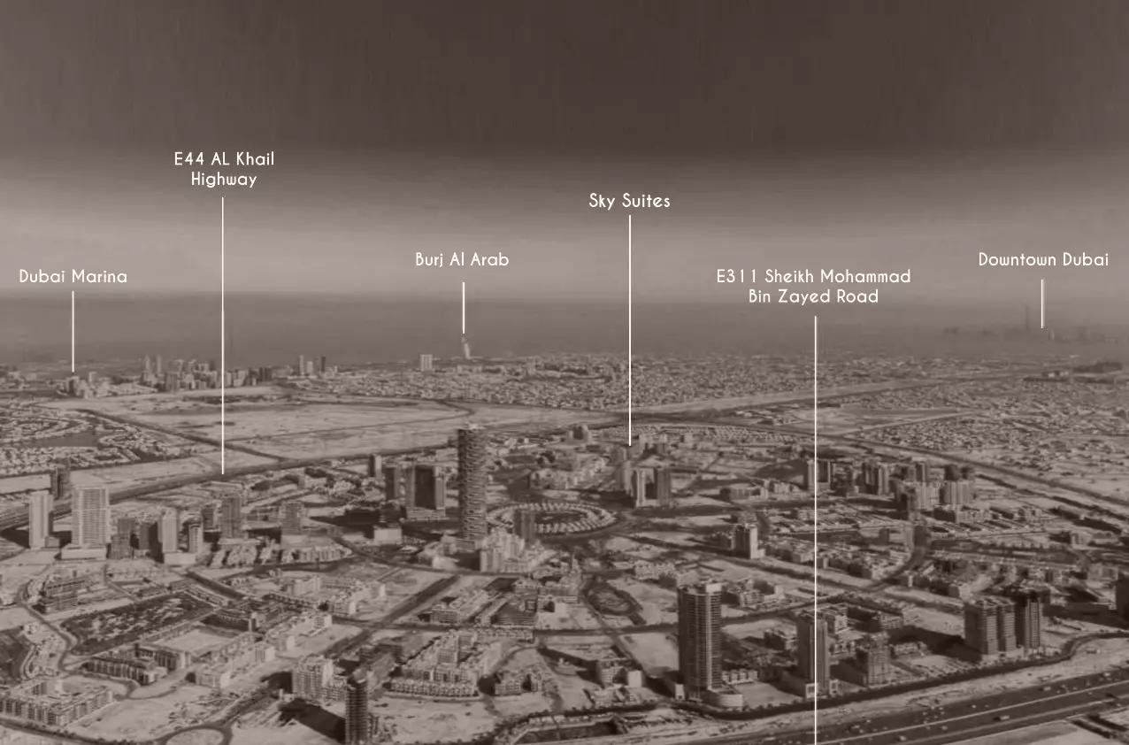 Sky Suites development master plan layout, Jumeirah Village Circle, Dubai