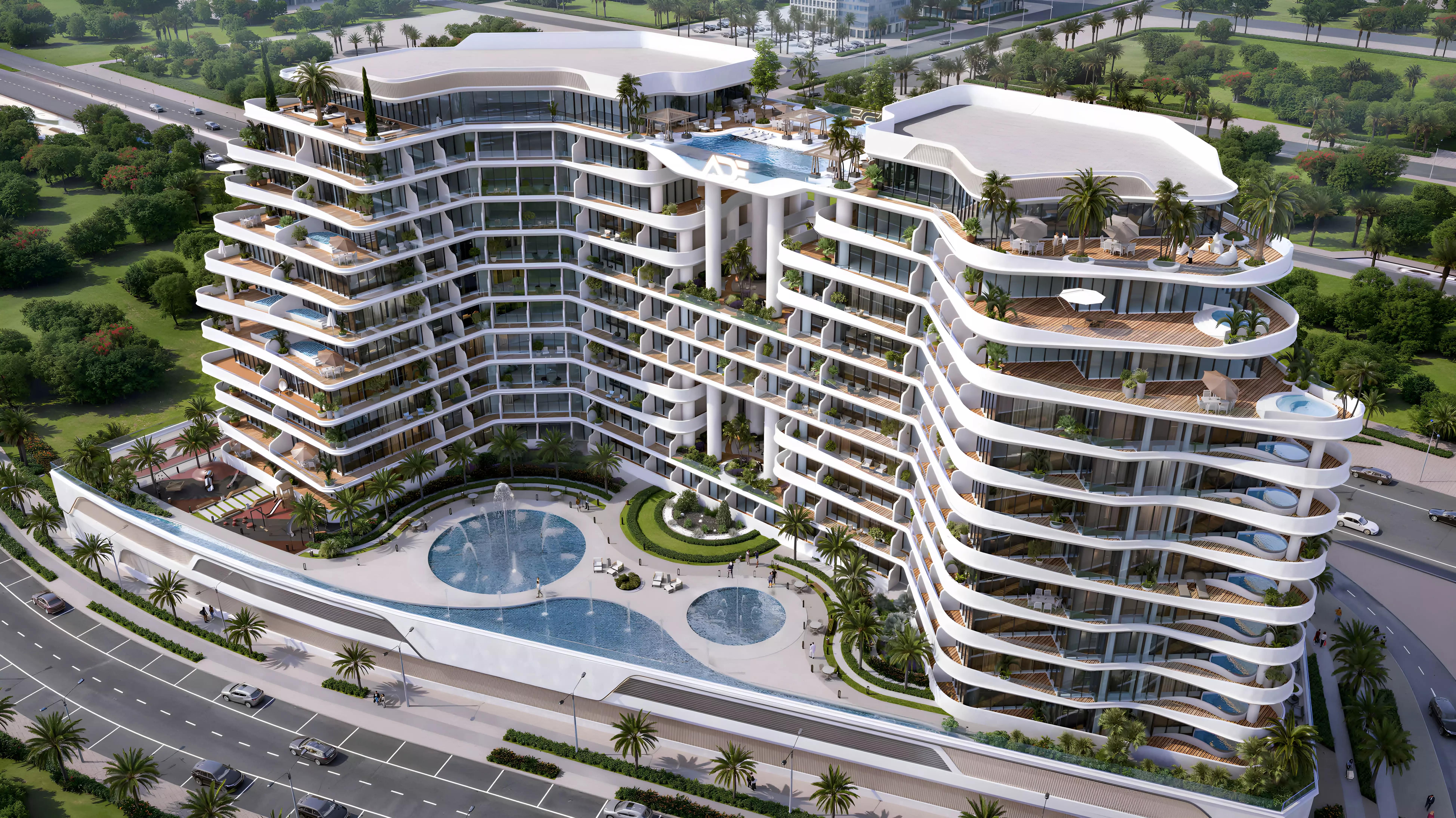 Barari Gate exterior building facade in Majan, Dubai