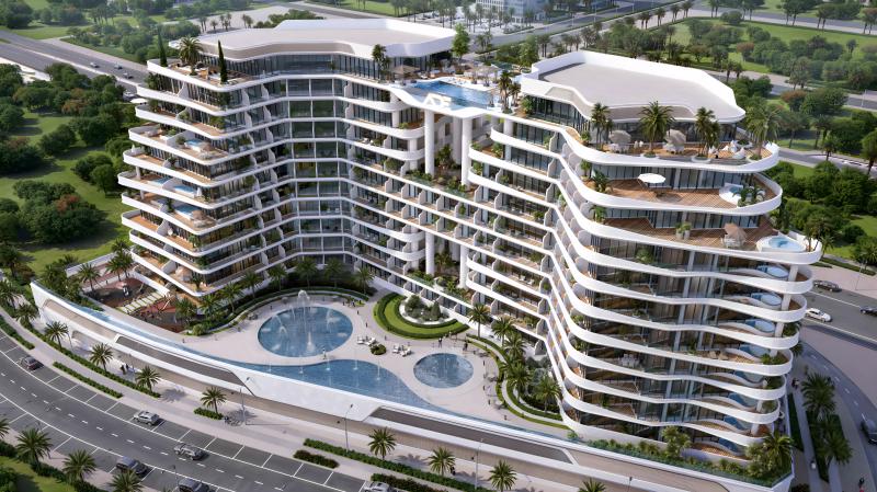 Barari Gate exterior building facade in Majan, Dubai