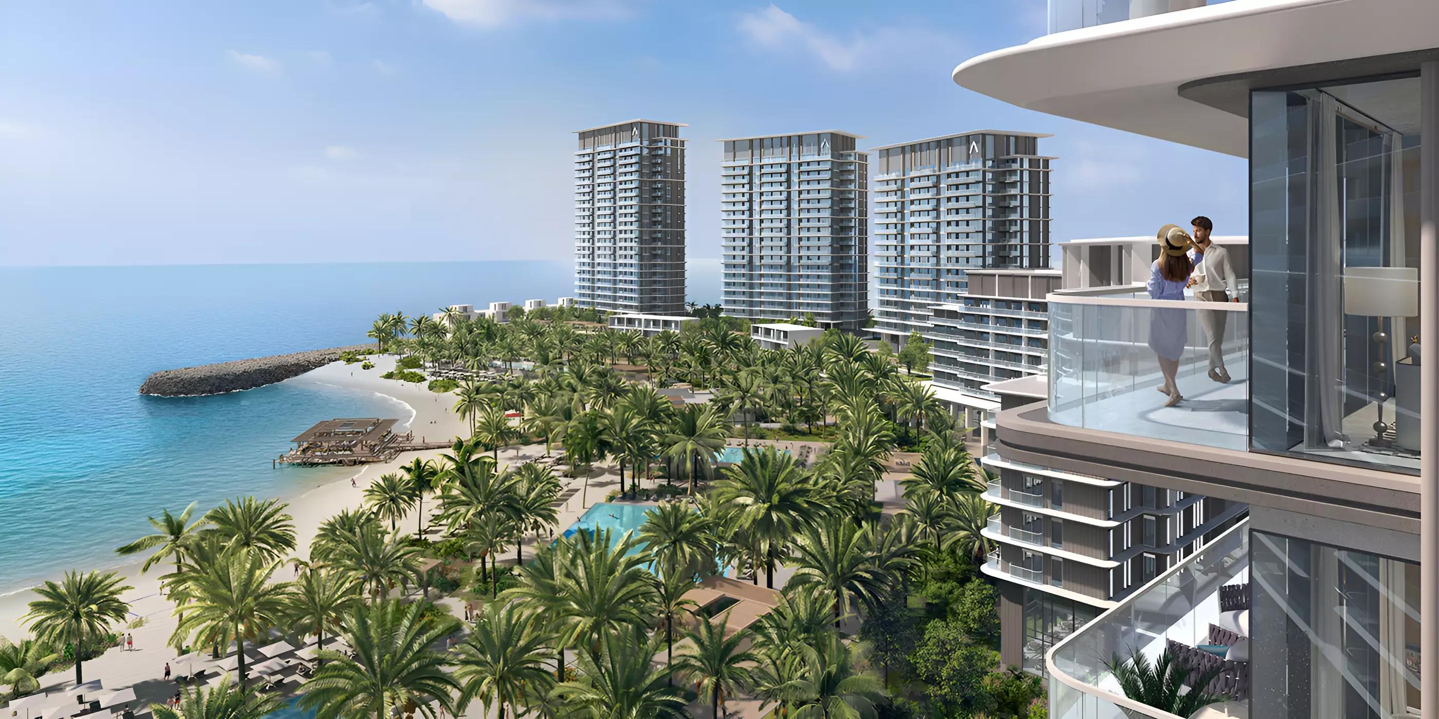 Amenity deck with landscaped gardens at ELAR1S Sky, Jumeirah Village Triangle