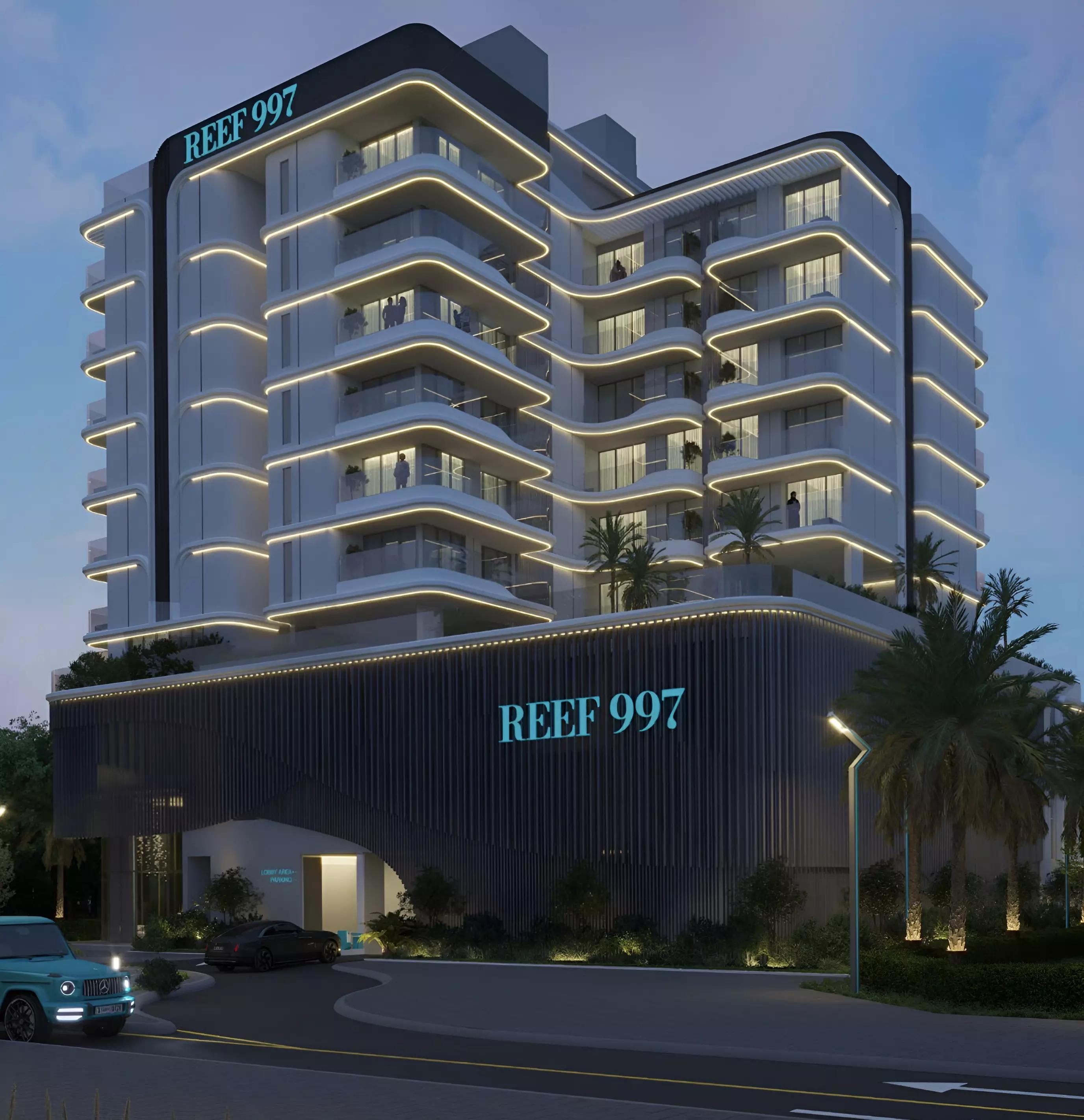 REFF 997 building elevation and podium, Dubai Islands