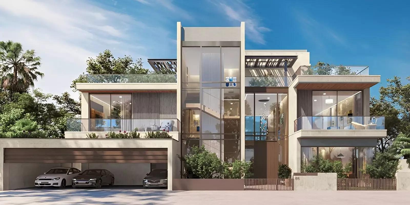 South Bay Phase 2 villa street view with low-rise architecture, Dubai South