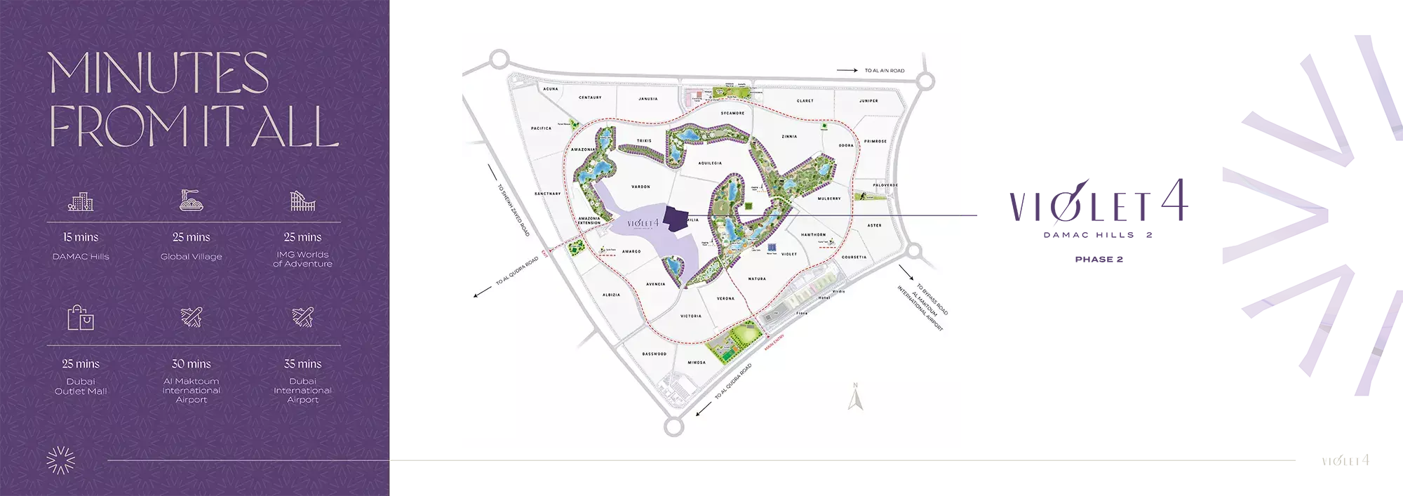 Violet 4 Phase 2 master plan layout, DAMAC Hills, Dubai
