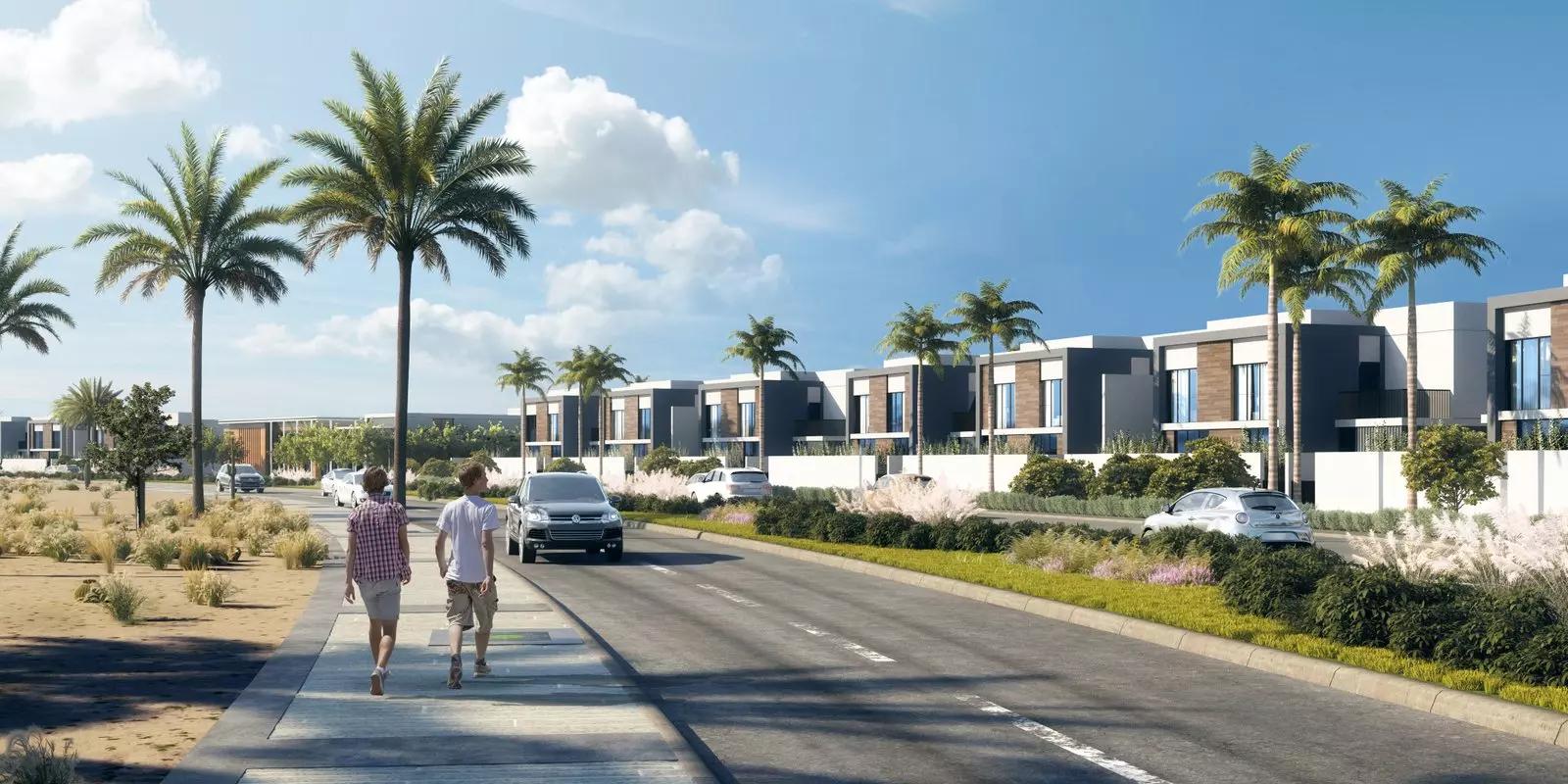 Waterfront-facing villa cluster at The Pulse Beachfront, Dubai South