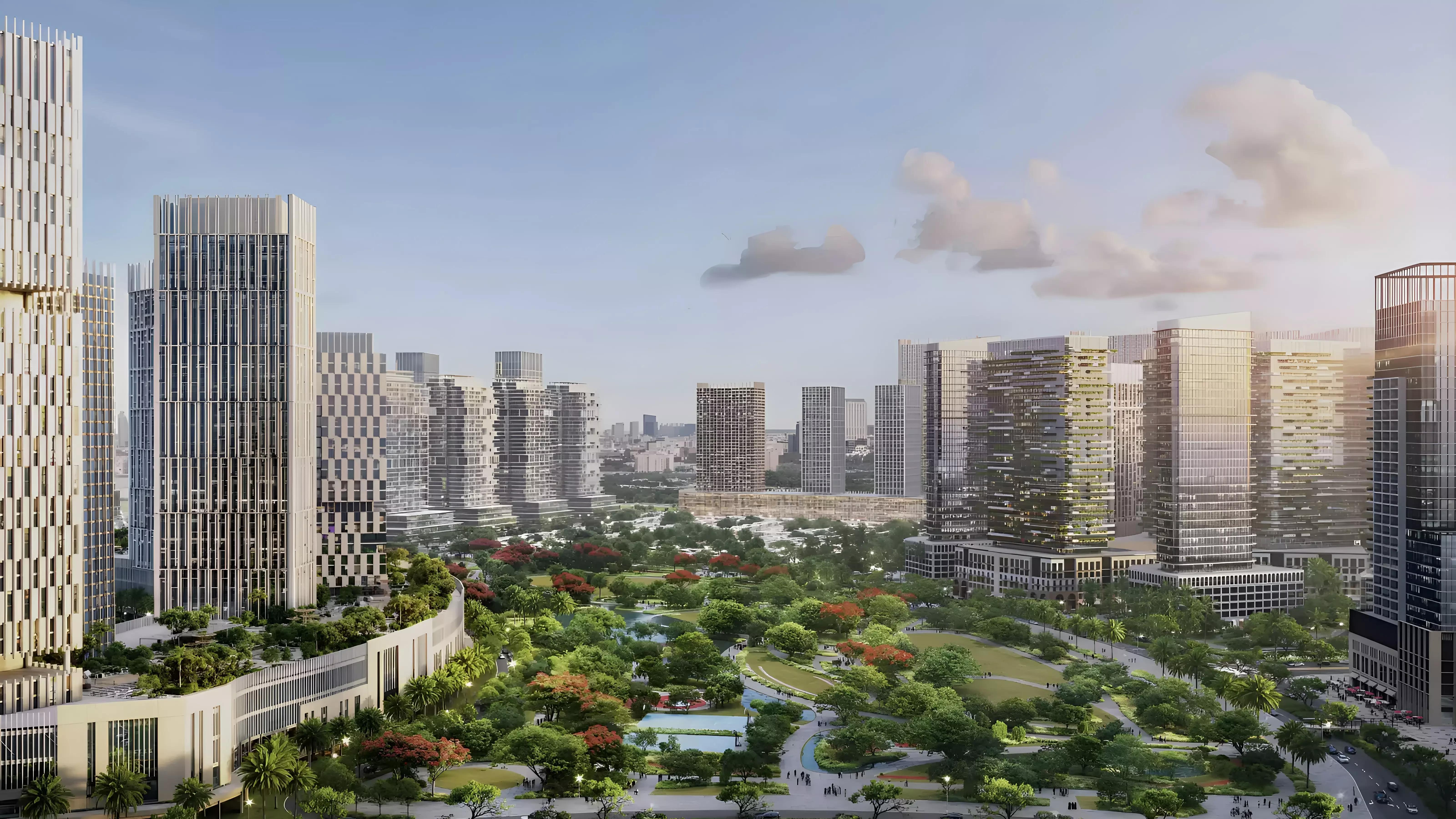 Azizi Milan 53 residential tower exterior in City of Arabia, Dubai