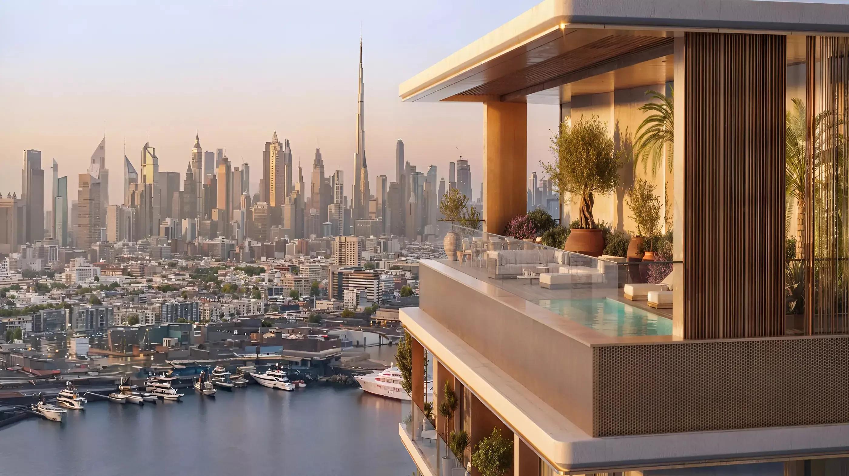 Seacrest apartment interior living space, Damac Seacrest