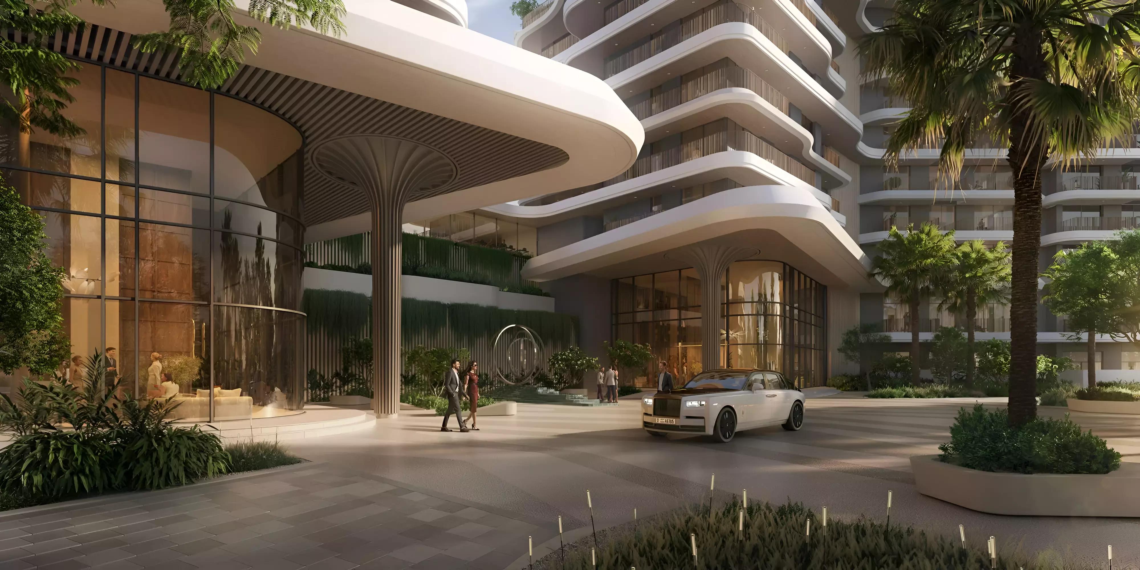 Pine apartment interior living space, Haven by Aldar, Dubai