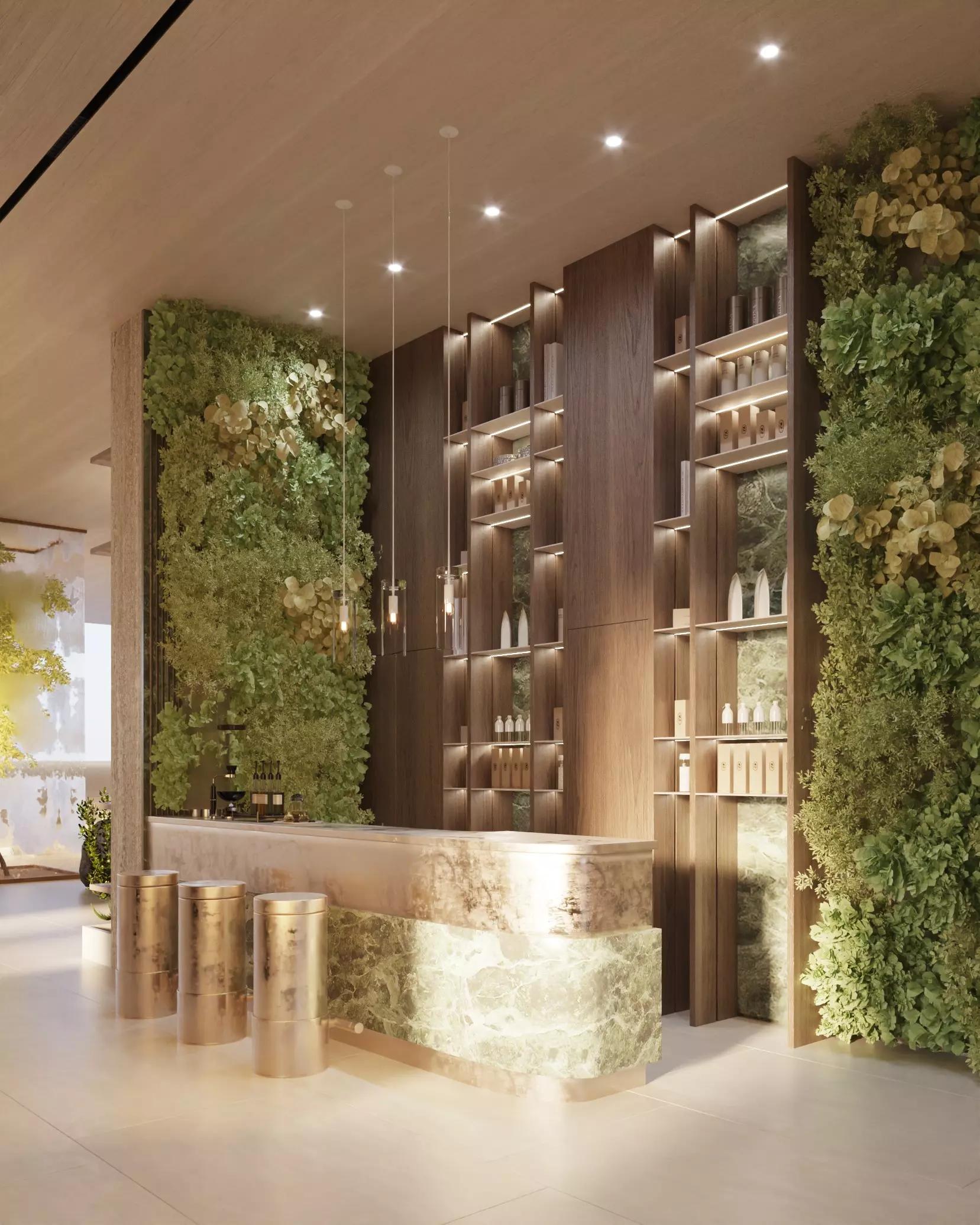 Apartment interior render at Treppan Tower, JVT