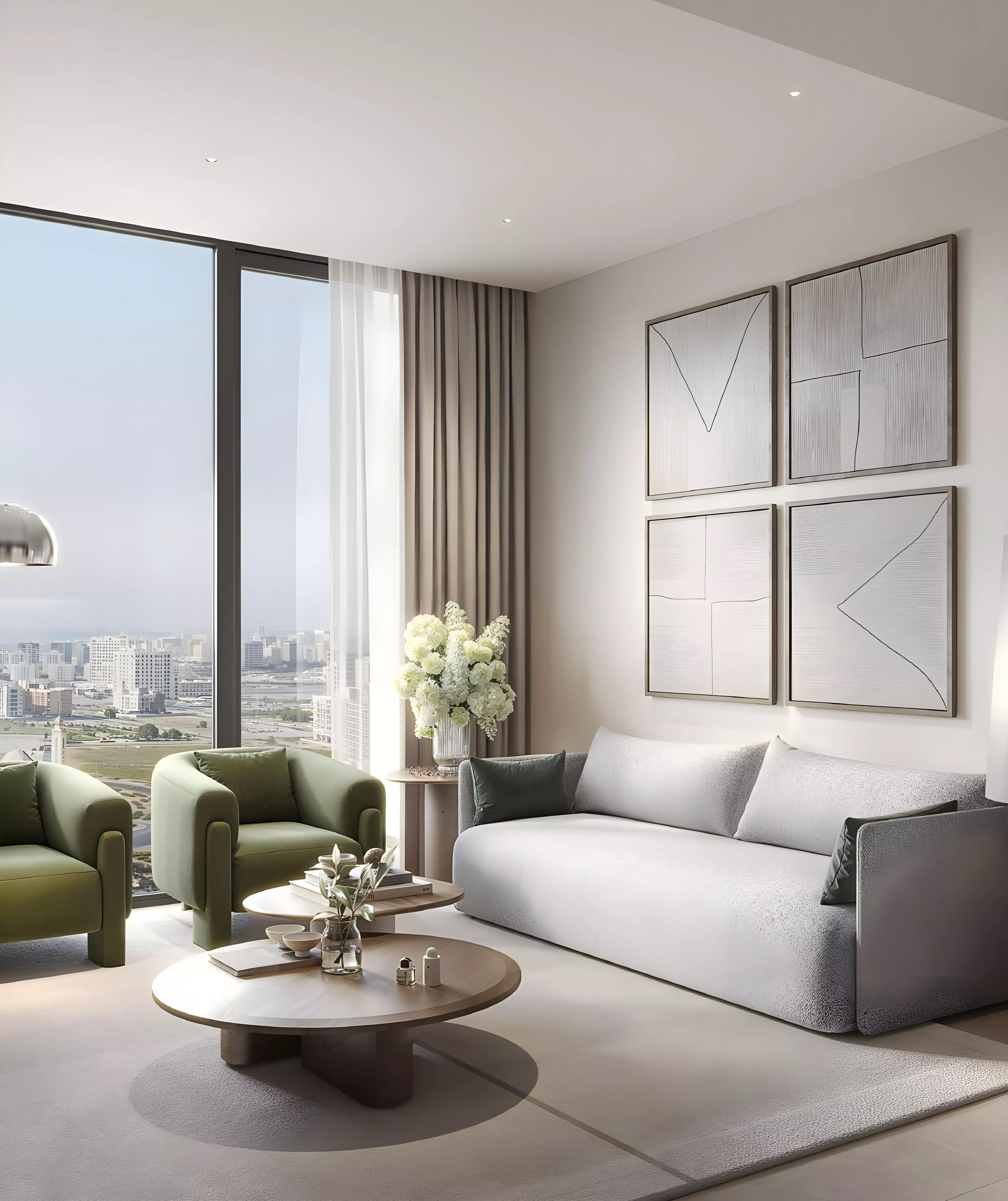 Building entrance and architectural detail, Verdan 1A Phase 3, Dubai Land