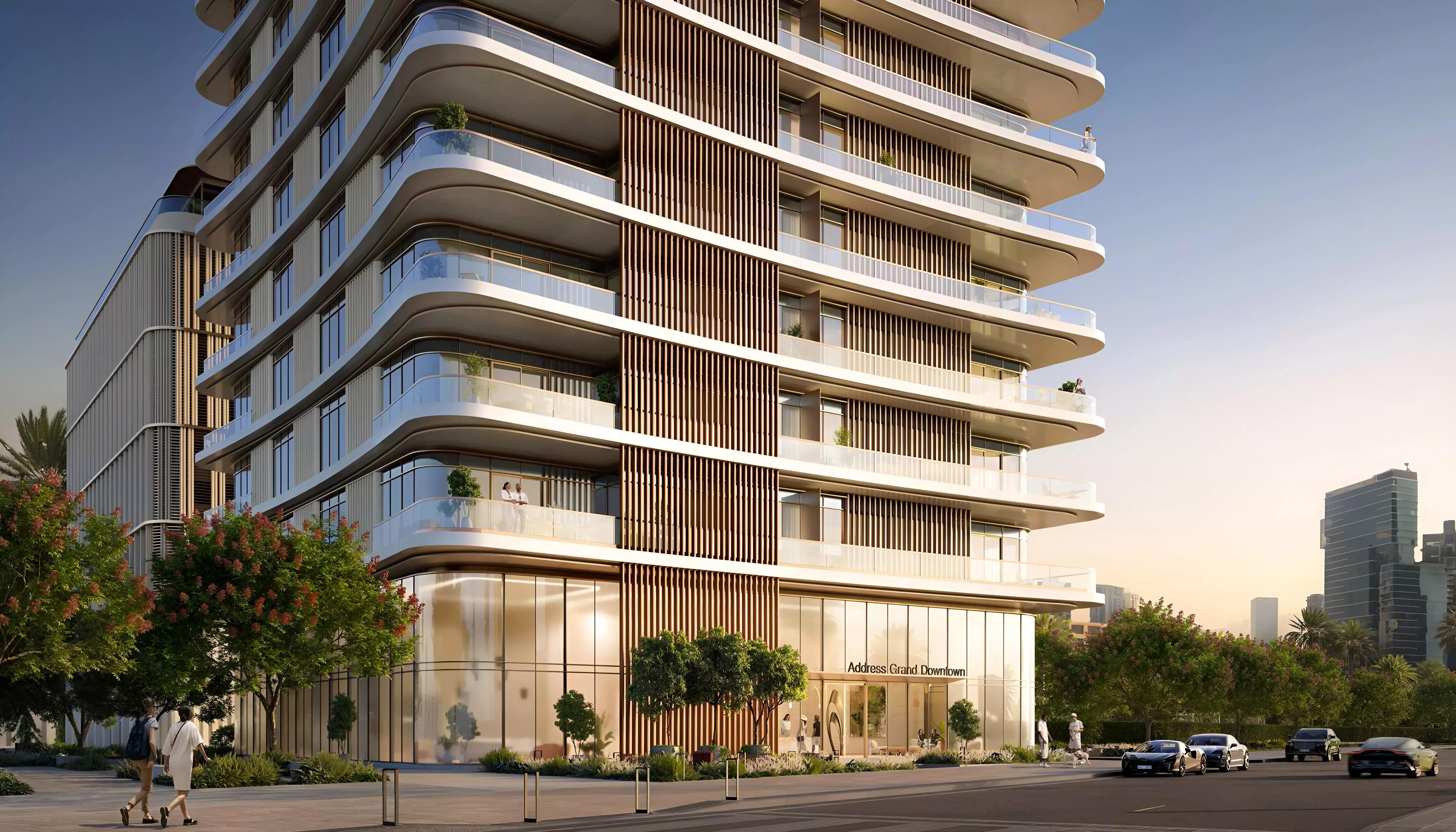 Address Grand Downtown exterior tower view, Downtown Dubai