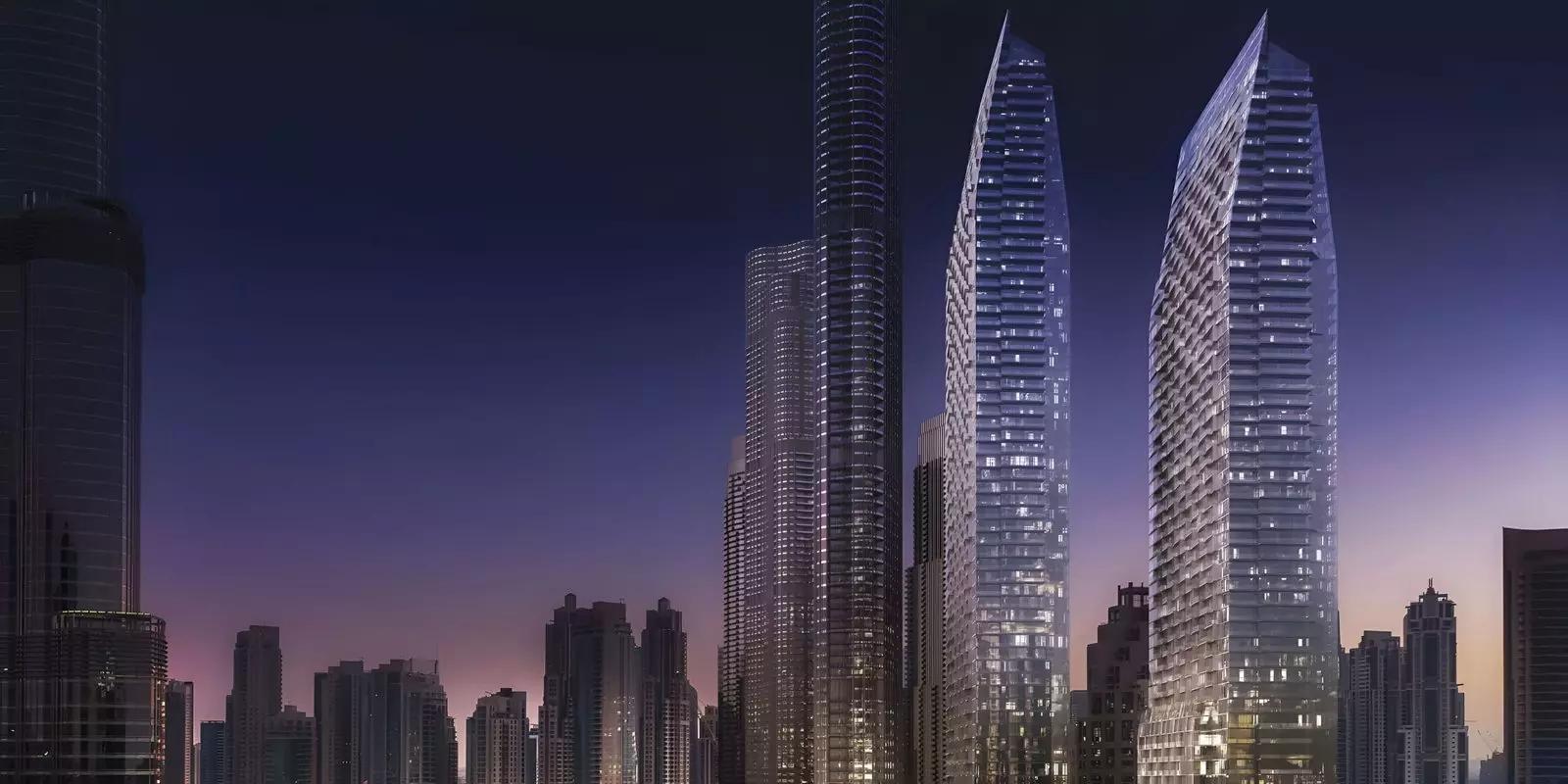 Living area interior at The Address Residences Dubai Opera