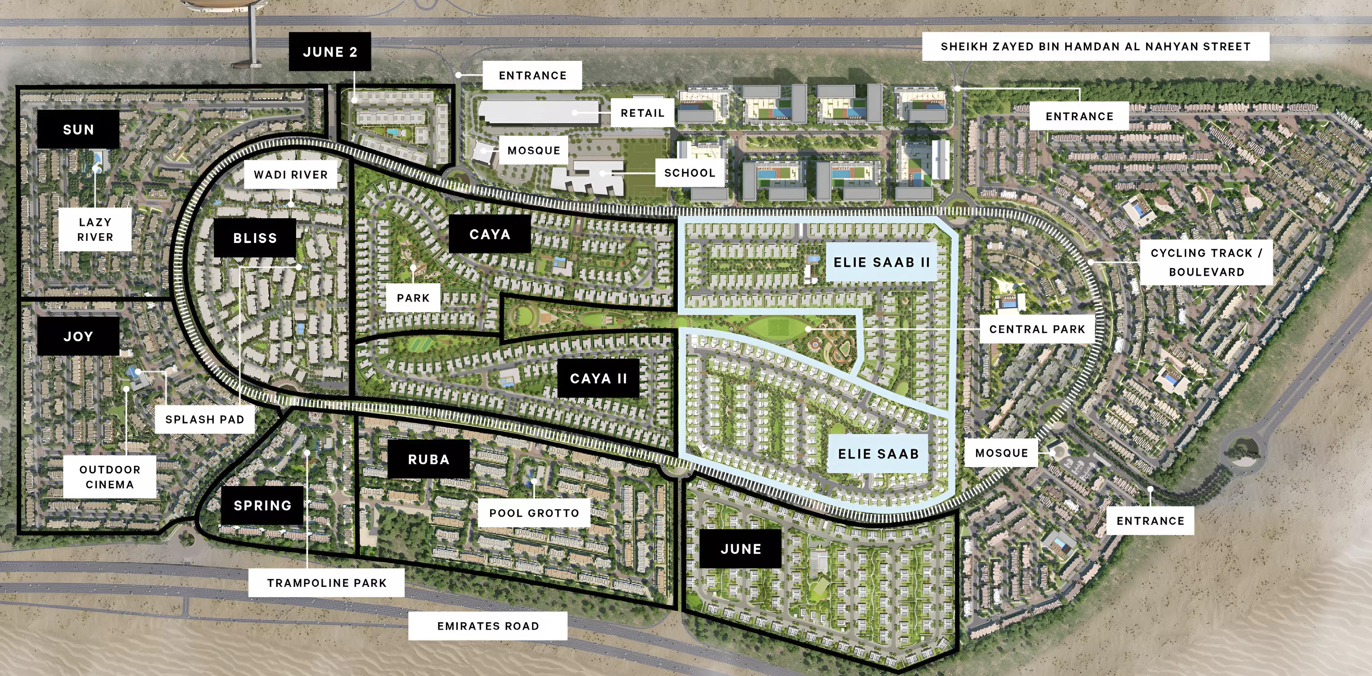 Elie Saab Dubai master plan layout, Arabian Ranches 3
