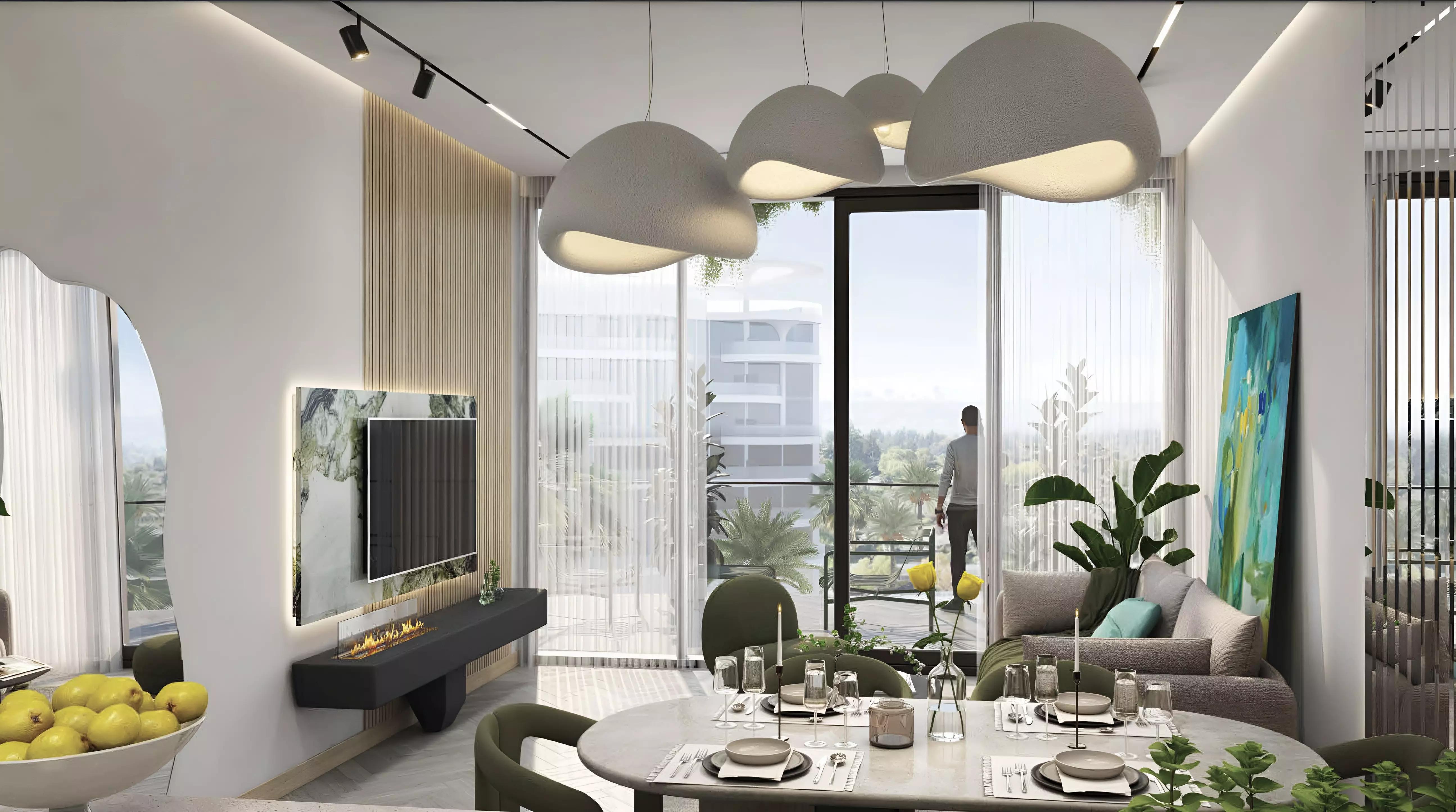 Lagoon Views Phase 7 residential block with community landscaping, DAMAC Lagoons