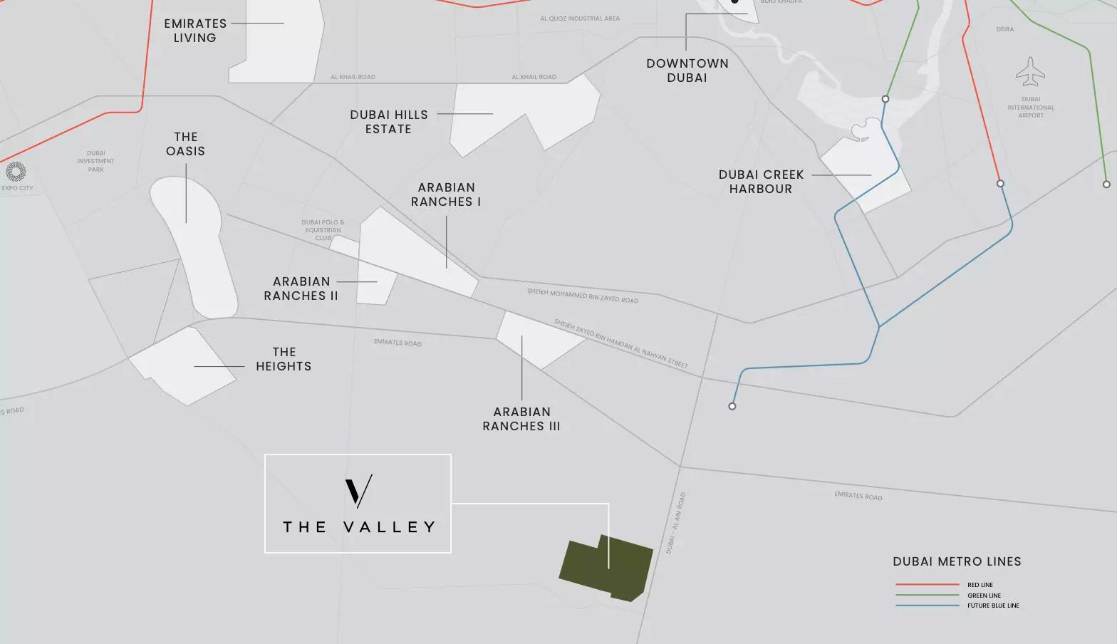 Ovelle at The Valley master plan layout, Dubai