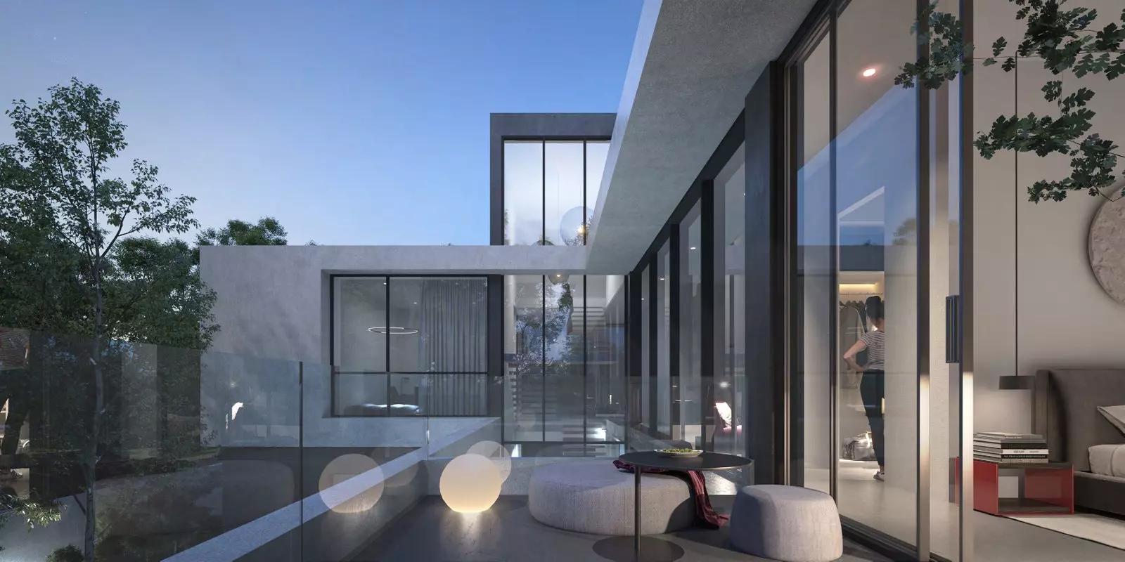 Living room interior of a Jouri Hills villa by Arada, Jumeirah Golf Estates