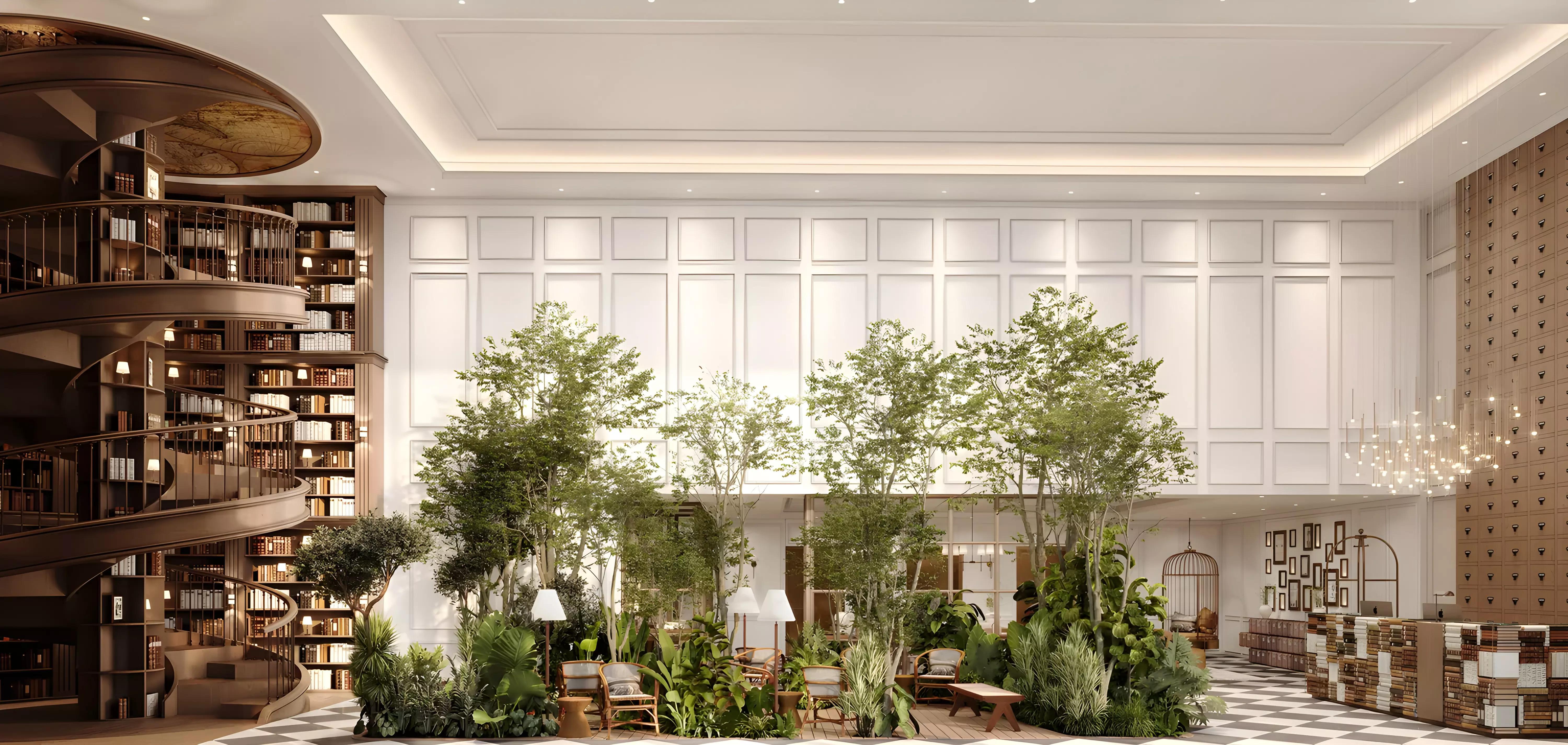 The Archive landscaped gardens and communal outdoor space, Dubai Land Residence Complex, Dubai