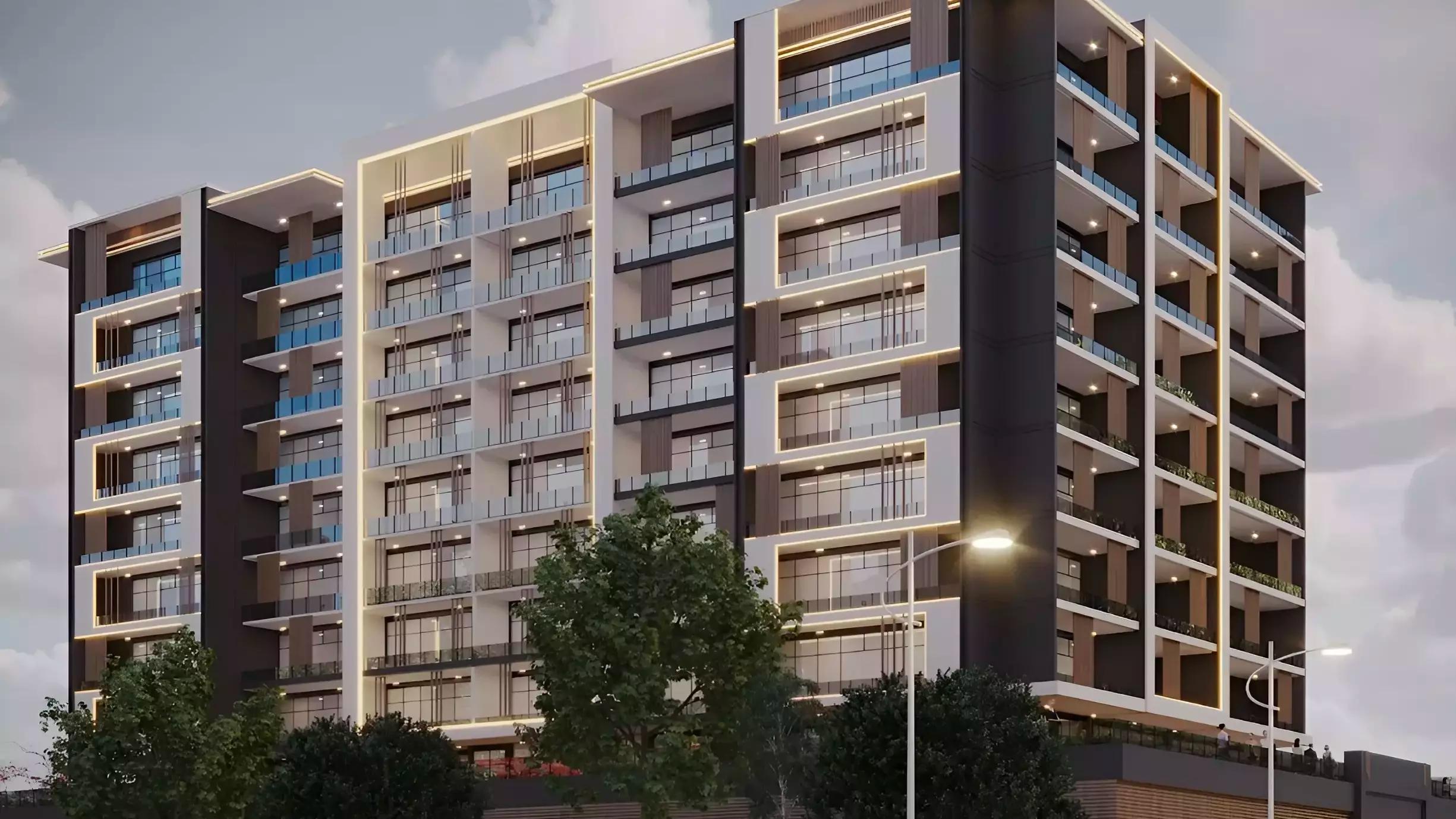 Pearls By Vision residential facade in Dubai Silicon Oasis