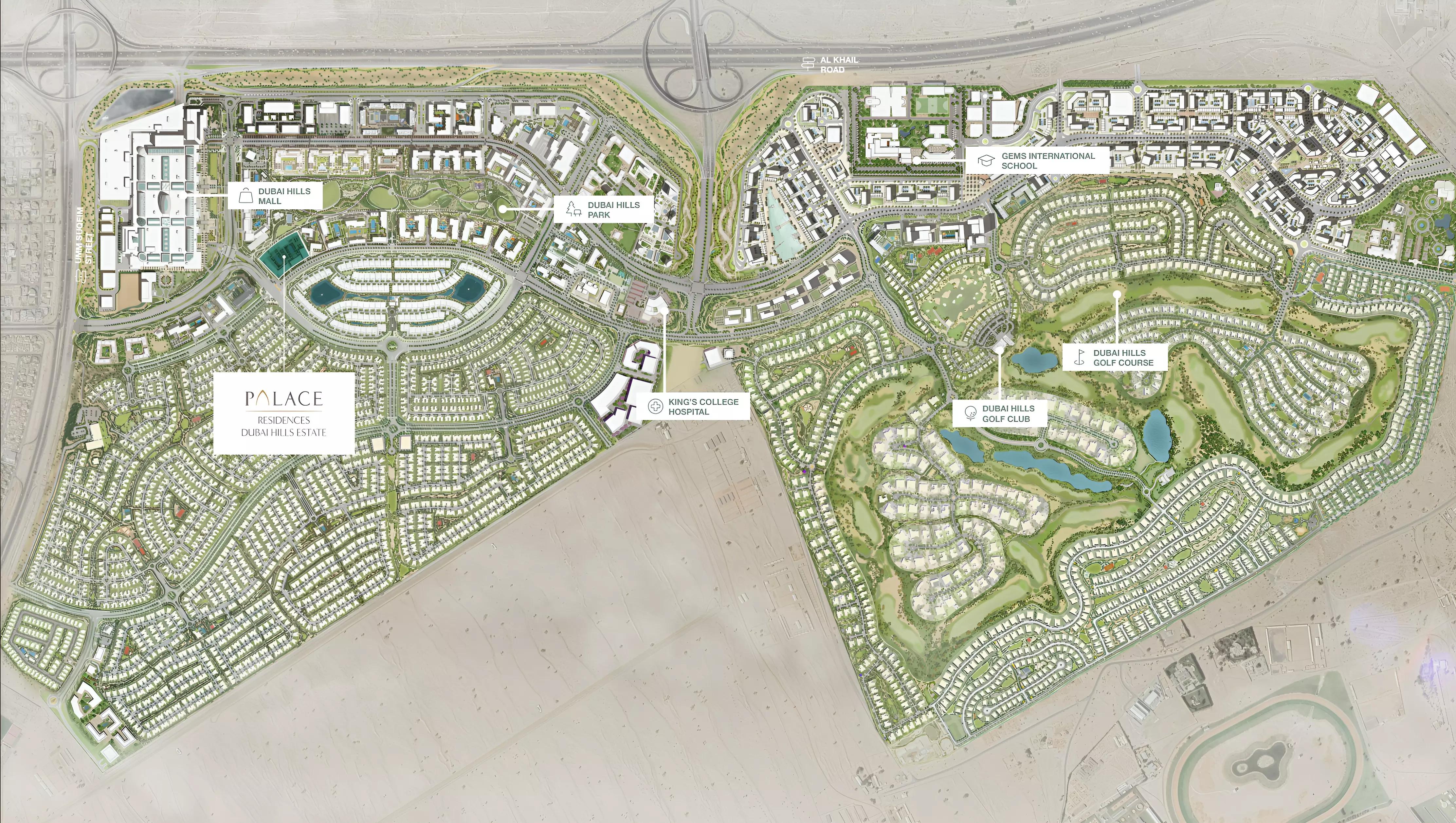 Palace Residences Hillside A masterplan layout, Dubai Hills Estate, Dubai
