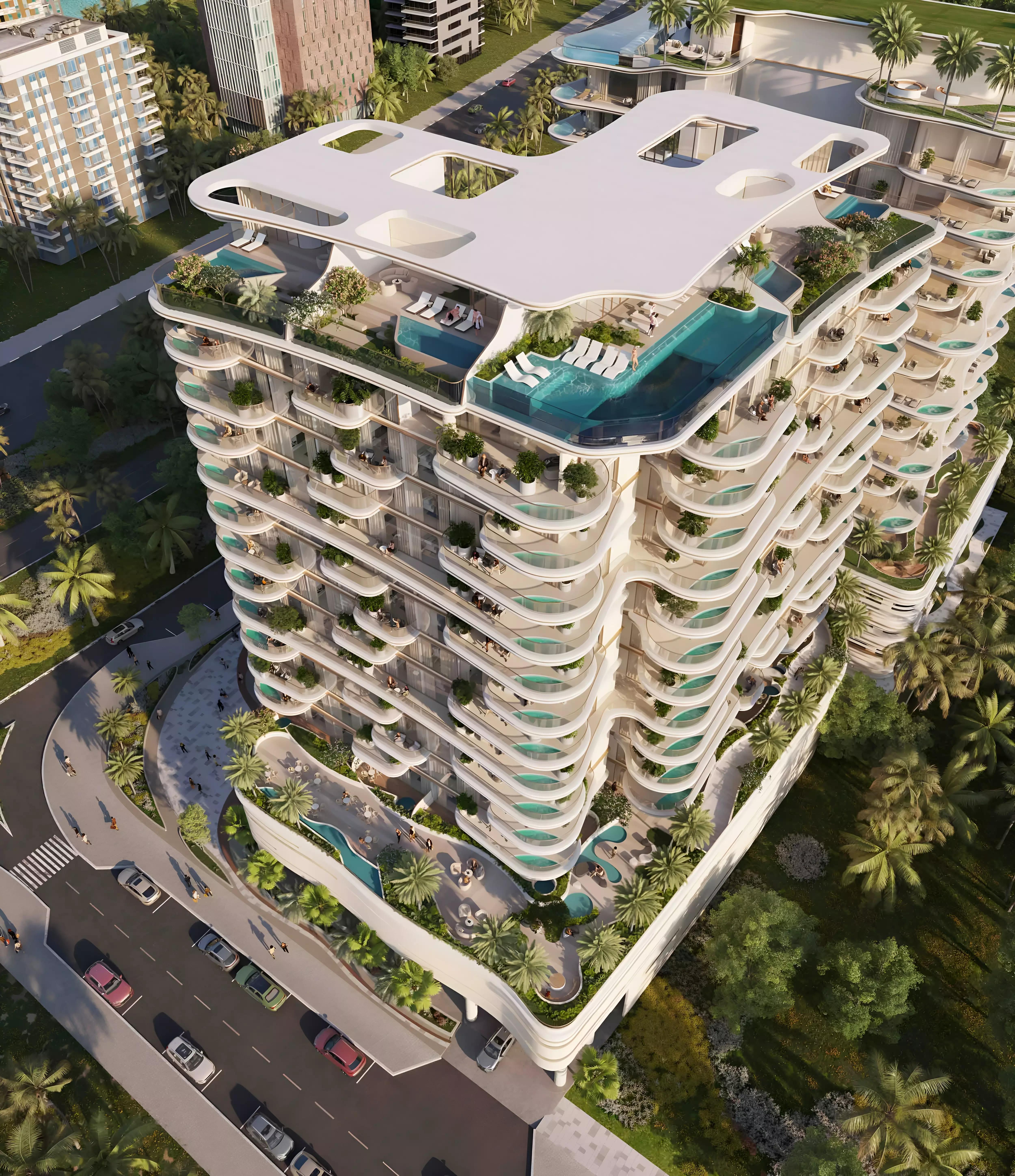 Beach Walk Grand Phase 2 exterior facade view, Dubai Islands