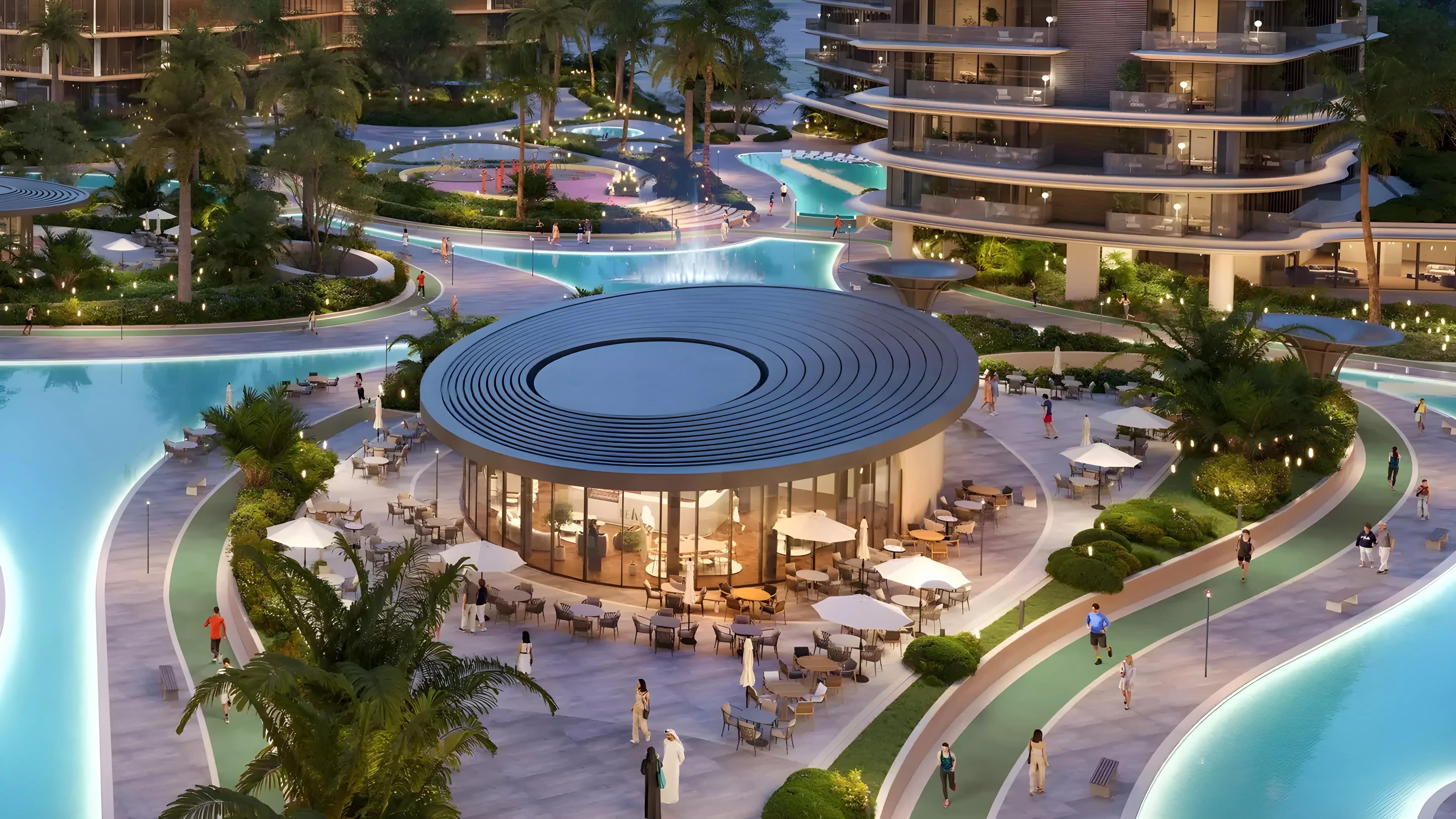Meriva Sunset apartment interior living space, Dubai Islands