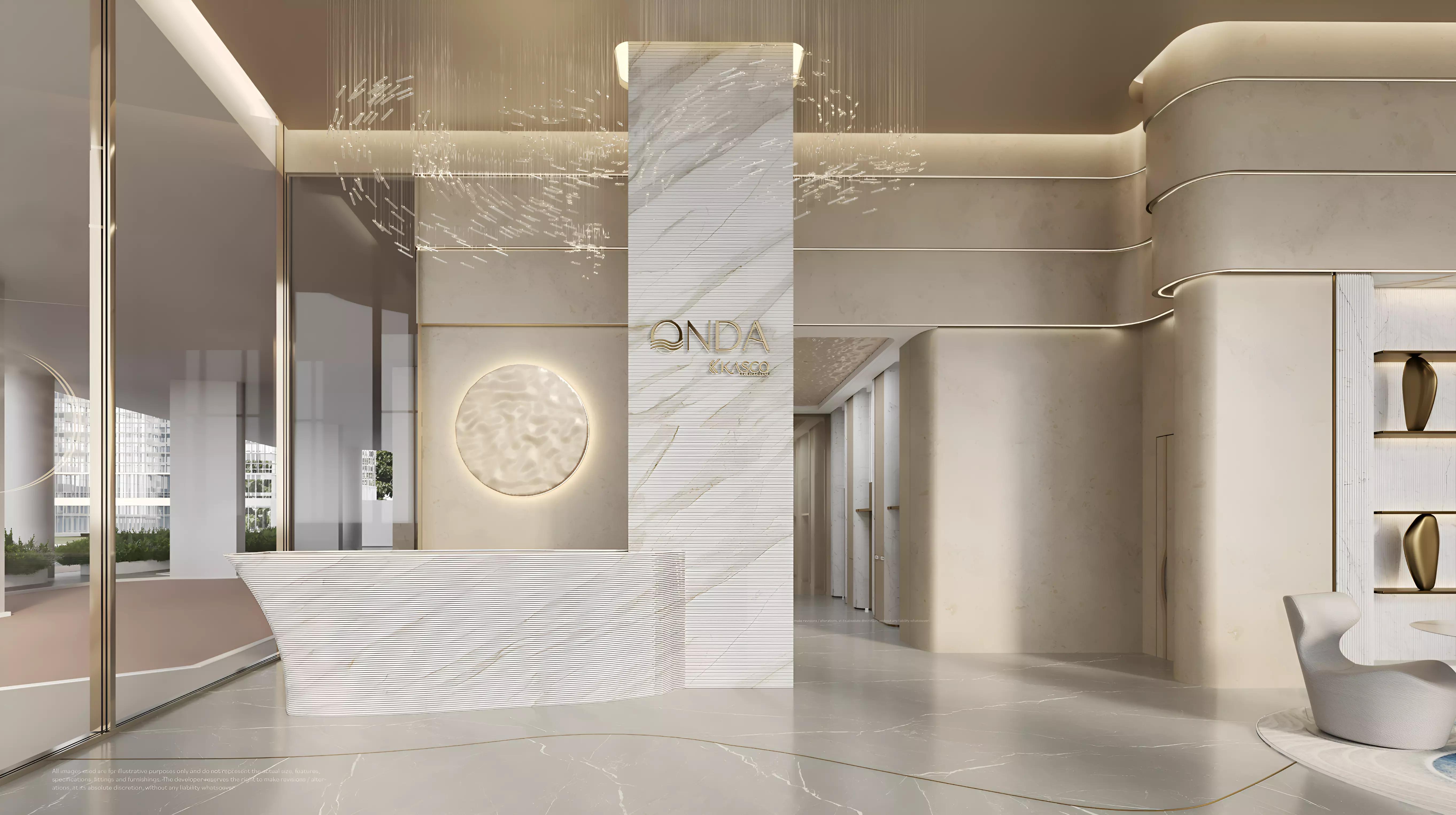 Onda By Kasco residential interior render, Business Bay, Dubai