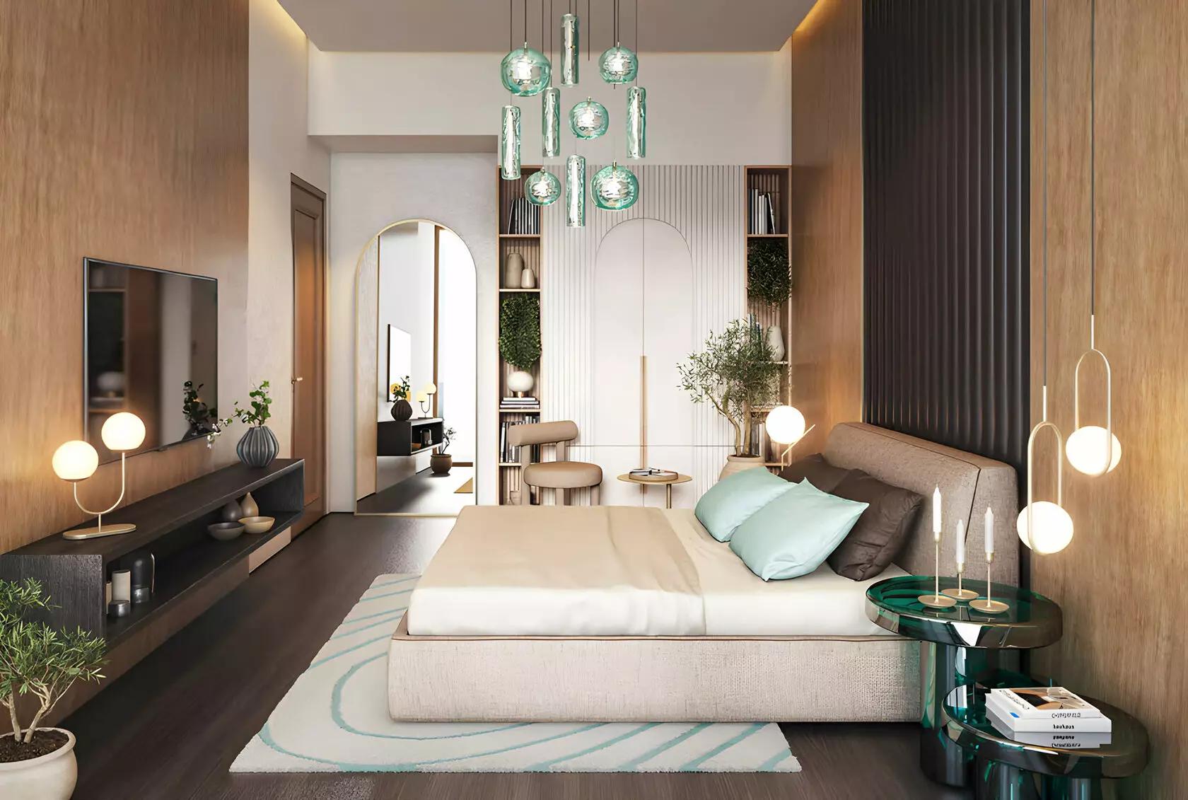 ELO residential facade and landscaping, DAMAC Hills, Dubai