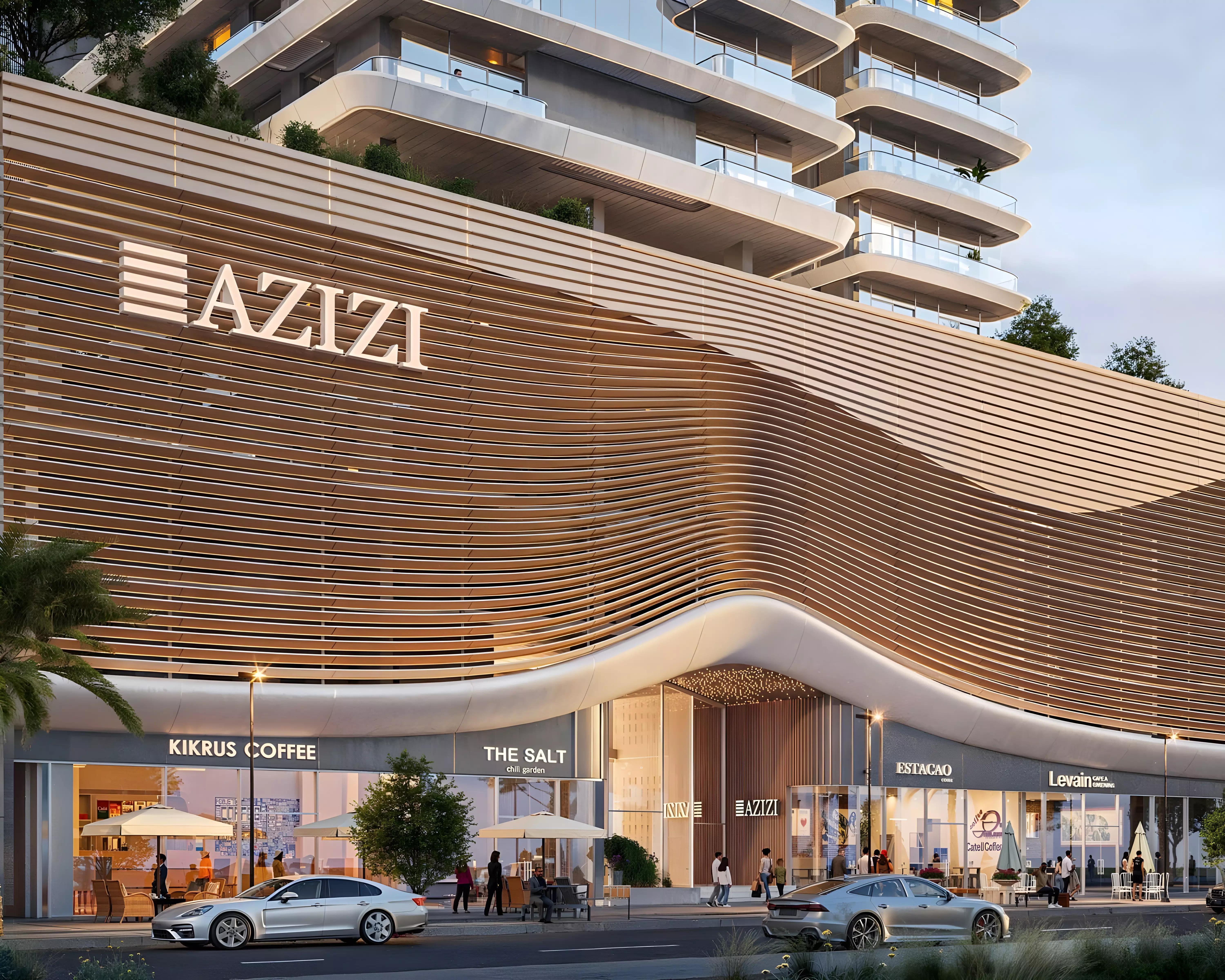 Azizi David apartment interior living space, Al Jaddaf