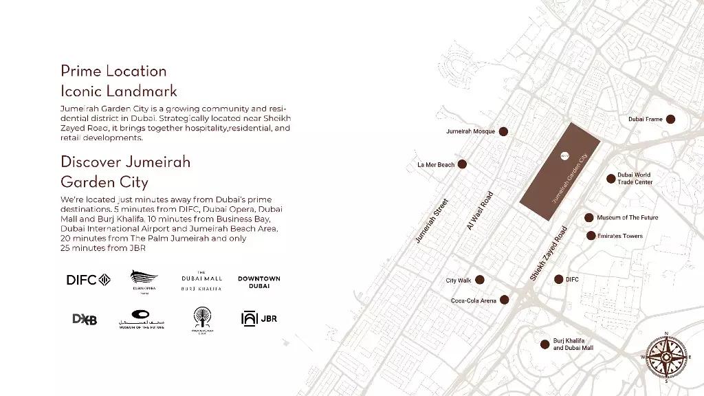 Holm One development master plan layout, Jumeirah Garden City, Dubai
